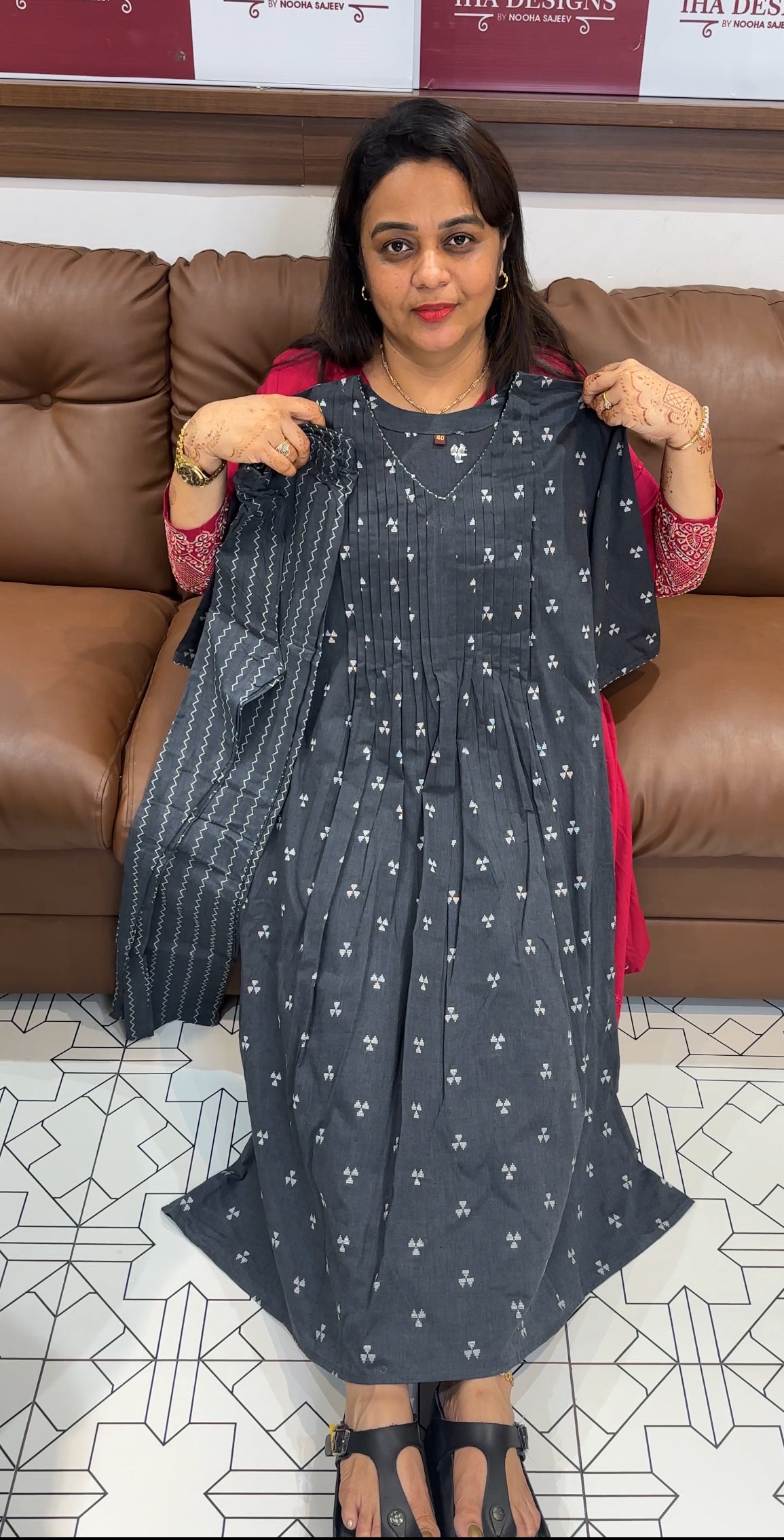 HANDLOOM COTTON TOP AND BOTTOM - IHA 23833