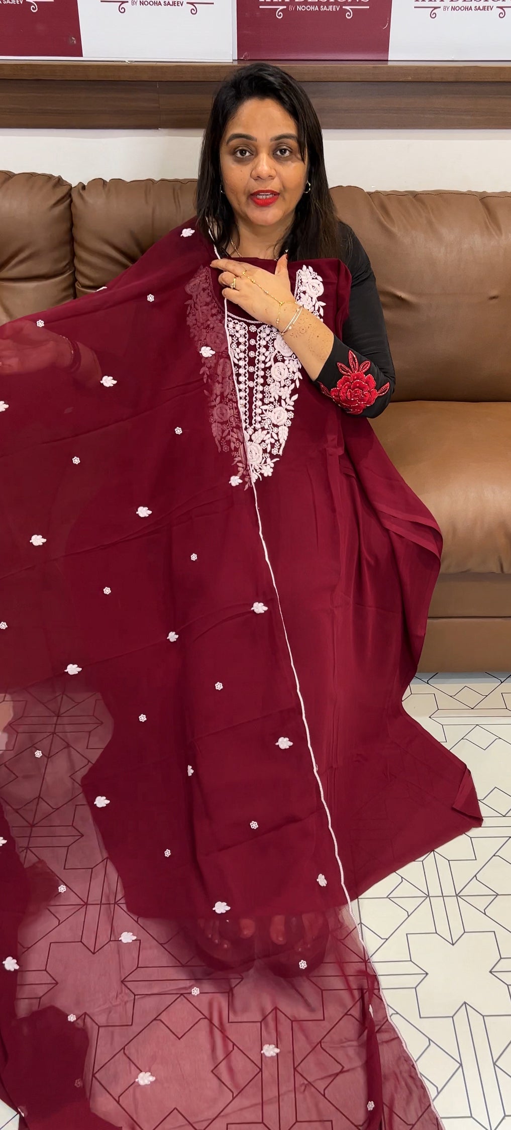 FAUX GEORGETTE UNSTITCHED SALWAR SUITS - IHA 24020