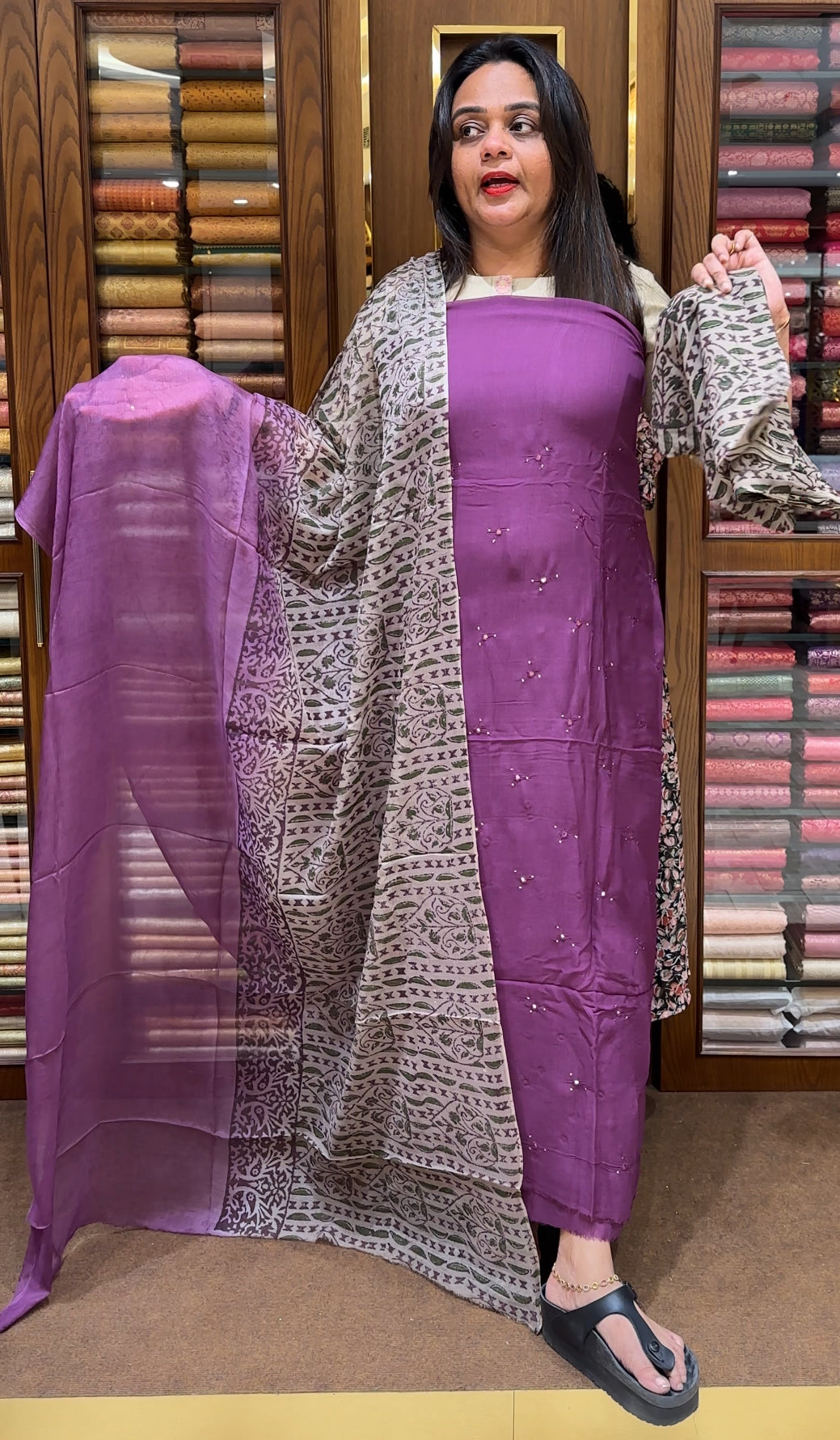 VISCOSE GEORGETTE UNSTITCHED SALWAR SUITS - IHA 23365