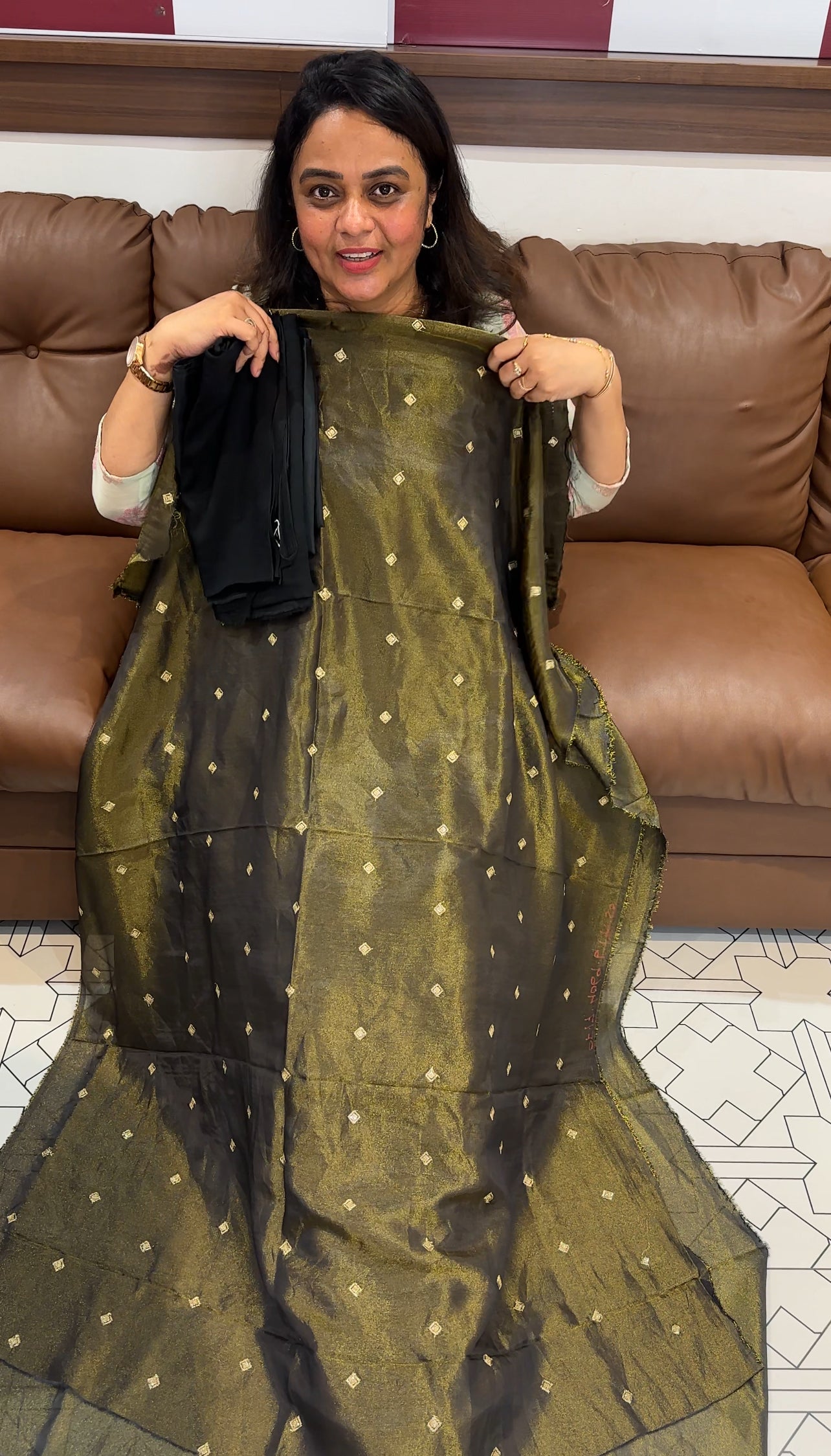 TISSUE UNSTITCHED SALWAR SUITS - IHA 26477