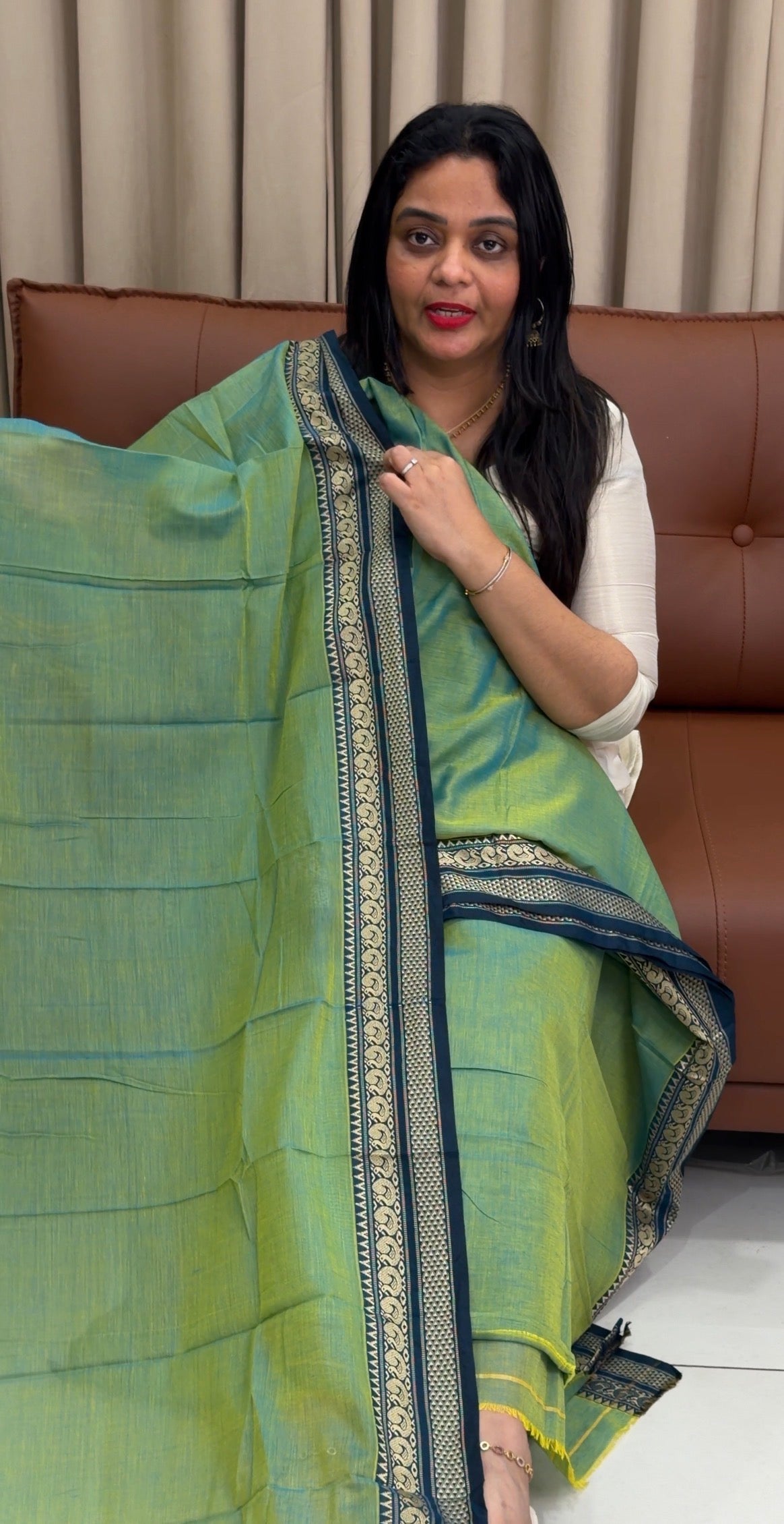 HANDLOOM COTTON UNSTITCHED SALWAR SUITS - IHA 34009