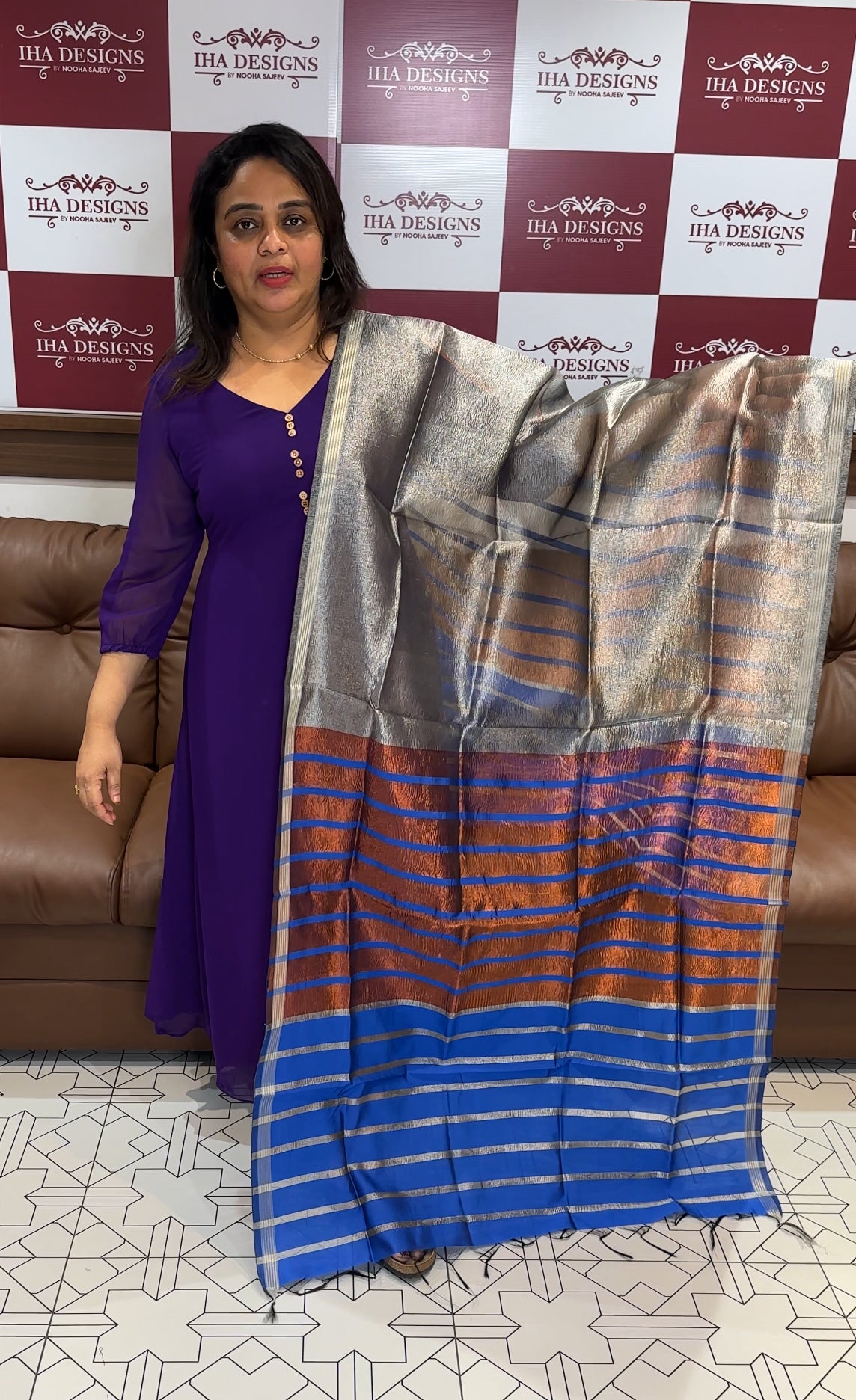 CRUSHED BANARASI DUPATTA - IHA 26229
