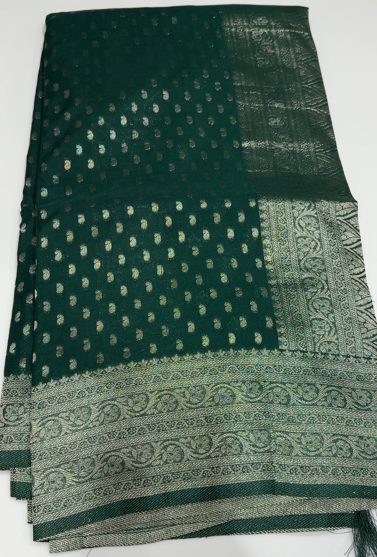 SEMI BANARASI SAREES - IHA 27348