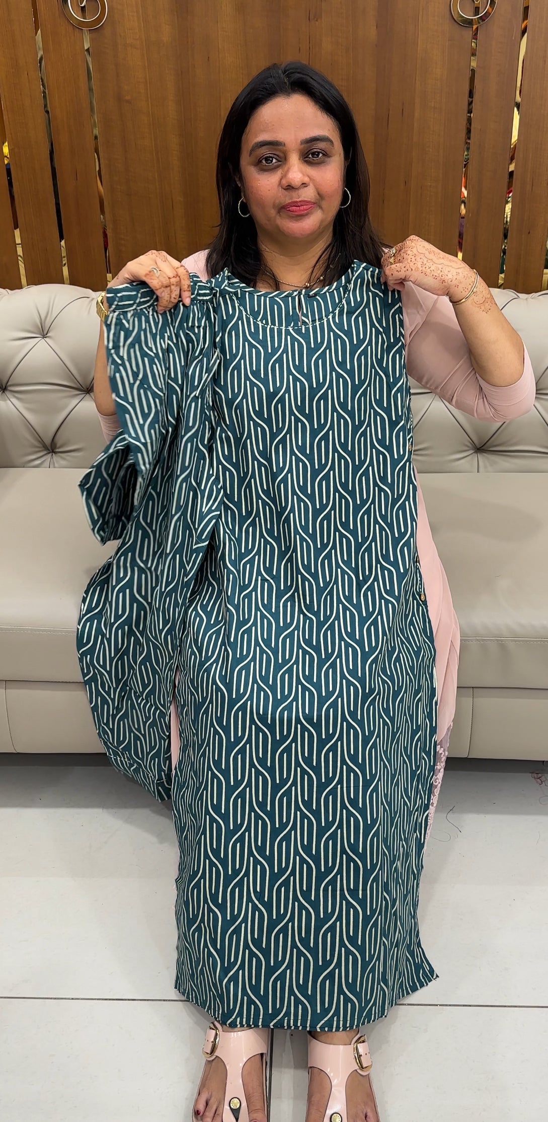 COTTON PRINTED TOP AND BOTTOM - IHA 27610
