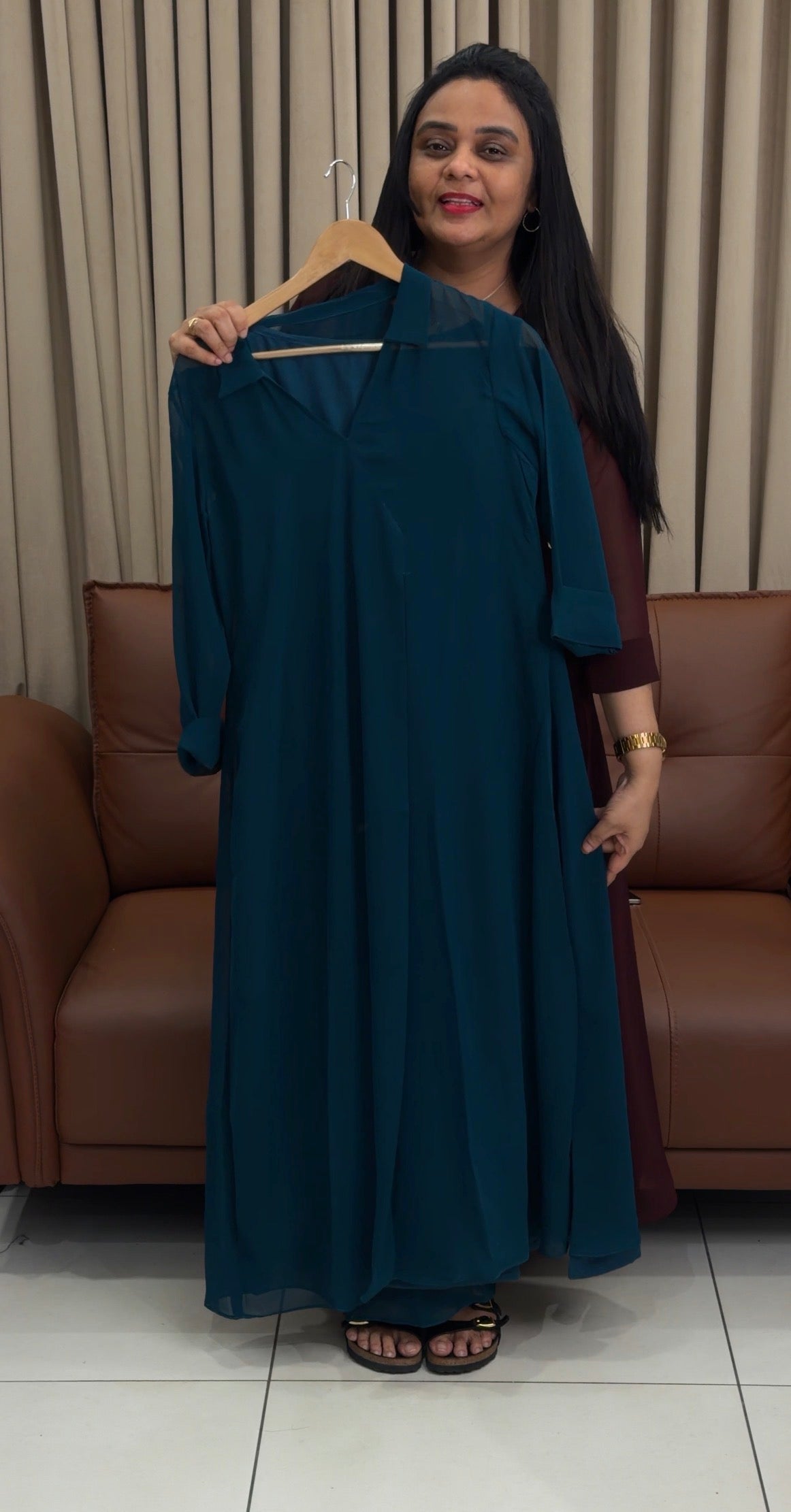 IHA'S IN-HOUSE GEORGETTE TUNIC TOPS - IHA 34764