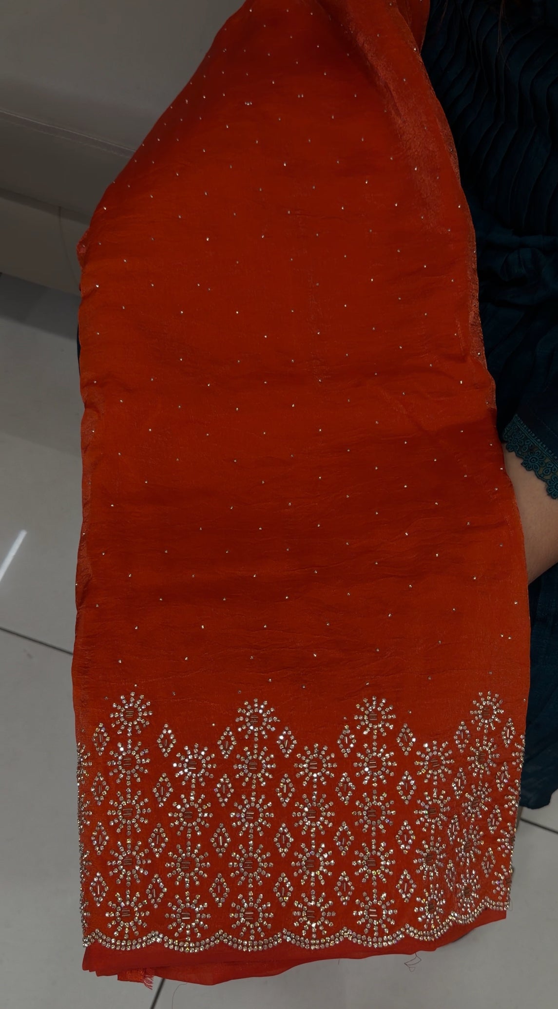 VELVET ORGANZA UNSTITCHED SALWAR SUITS - IHA 30680