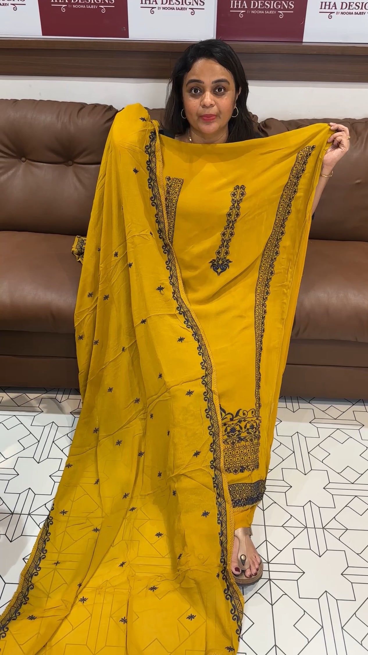 GEORGETTE UNSTITCHED SALWAR SUITS - IHA 26220