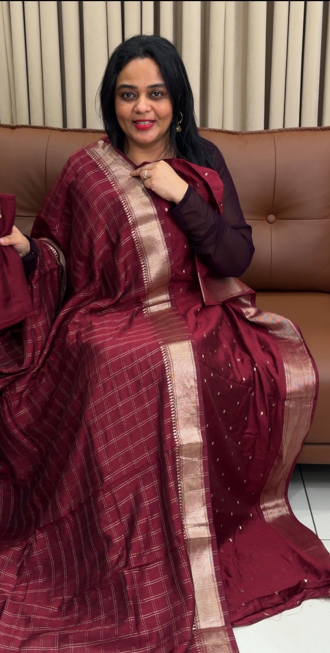 MALAI CHANDERI UNSTITCHED SALWAR SUITS - IHA 34471
