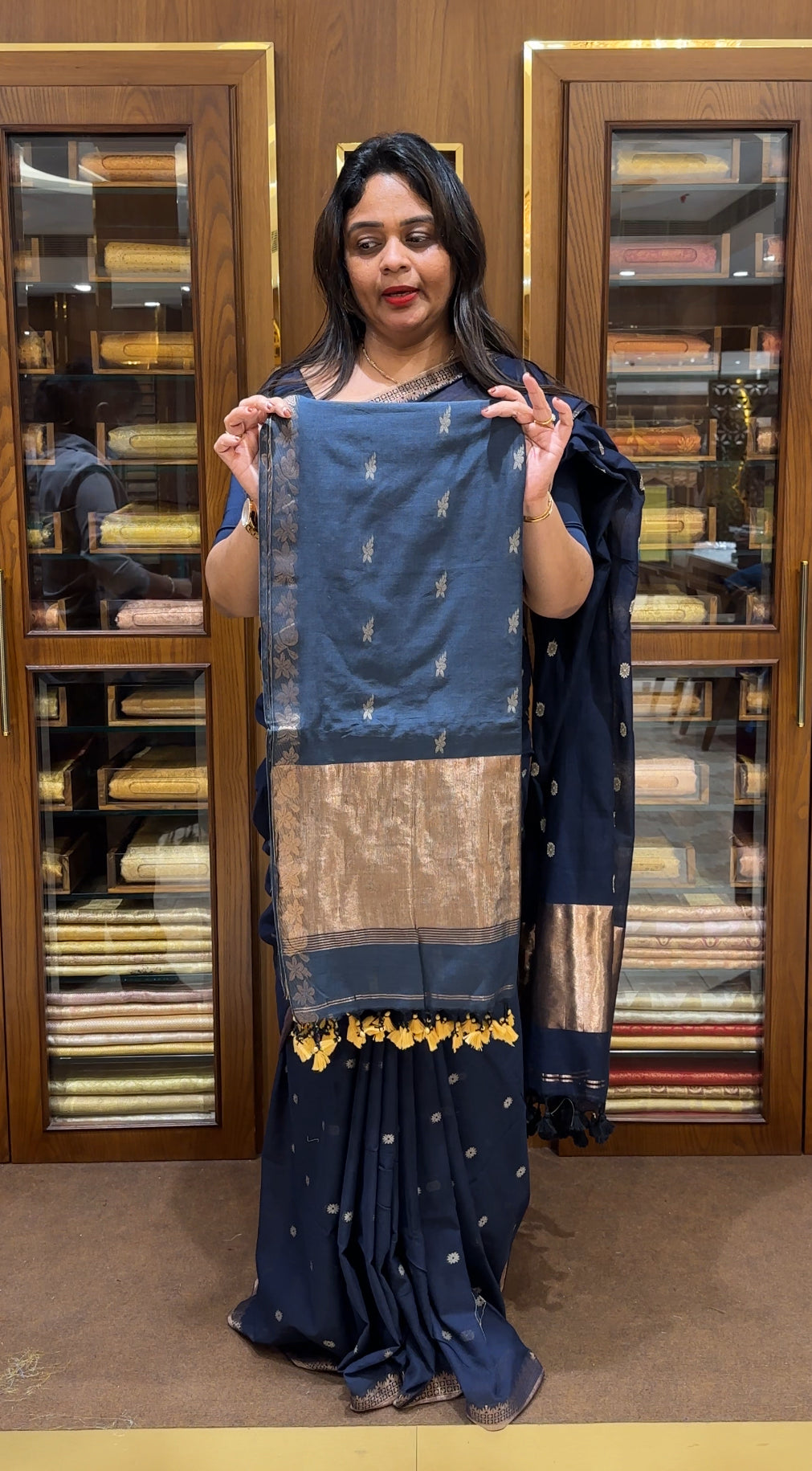 KHADDI COTTON SAREES - IHA 24143