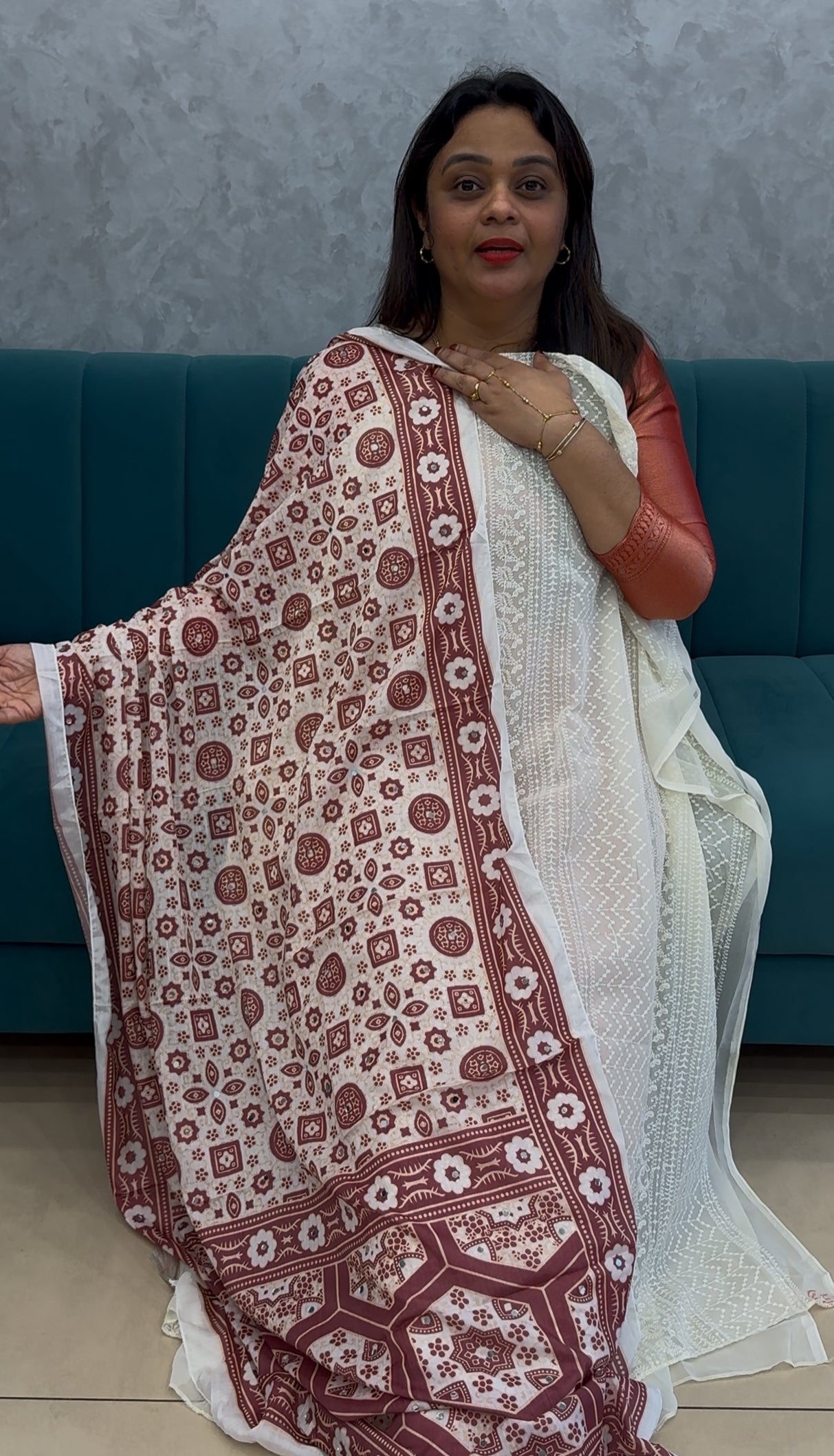 FAUX GEORGETTE UNSTITCHED SALWAR SUITS - IHA 24394