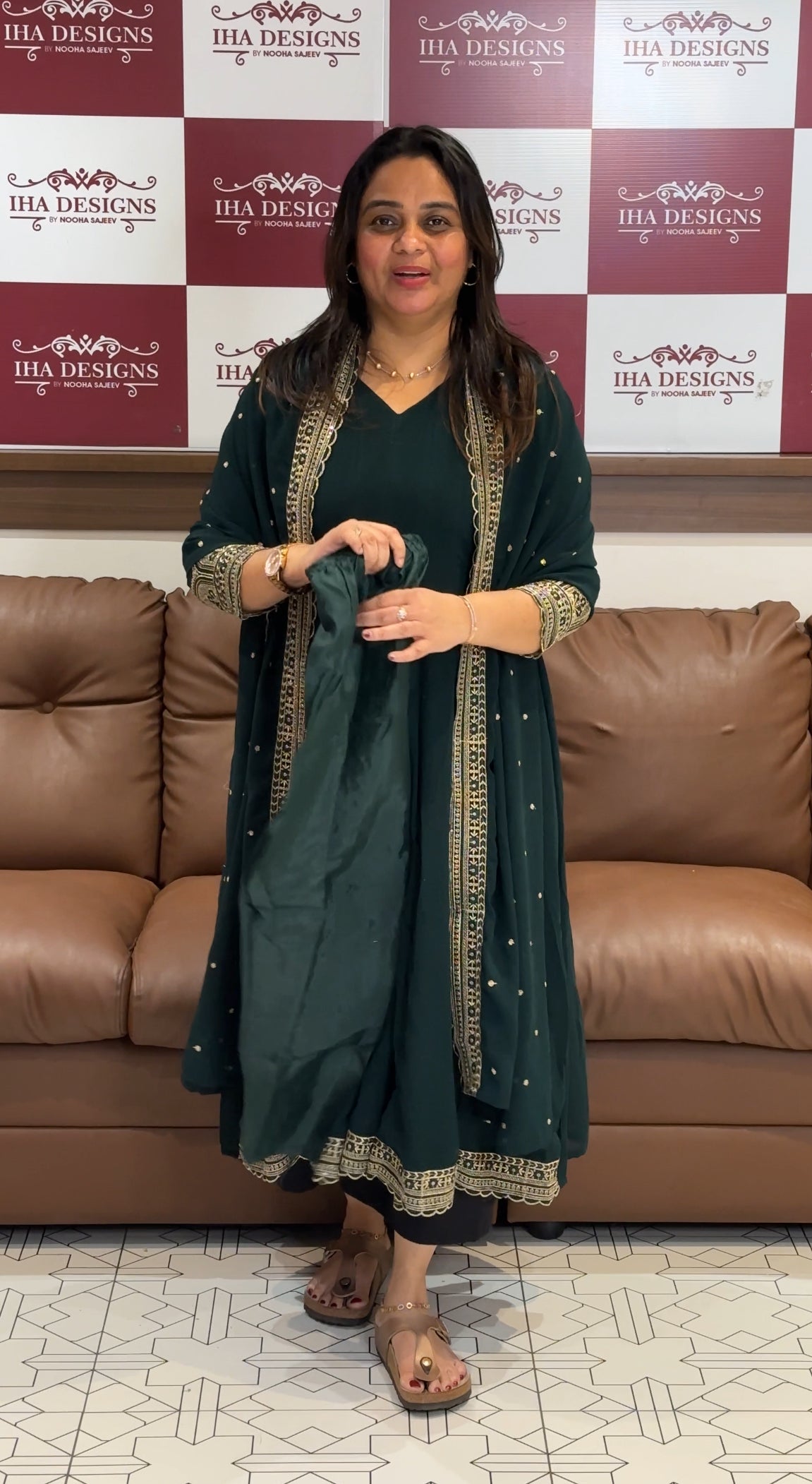 ANARKALI TOP, BOTTOM AND DUPATTA - IHA 27358
