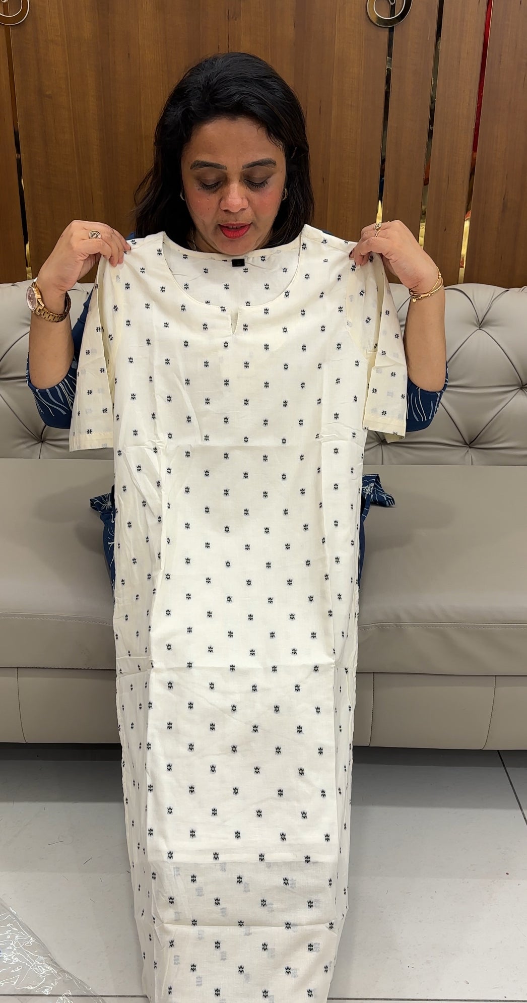MUL COTTON LONG TOPS - IHA 25927