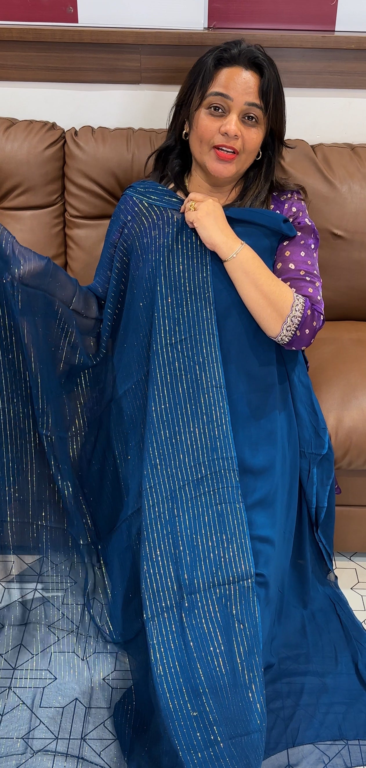 GEORGETTE UNSTITCHED SALWAR SUITS - IHA 25436