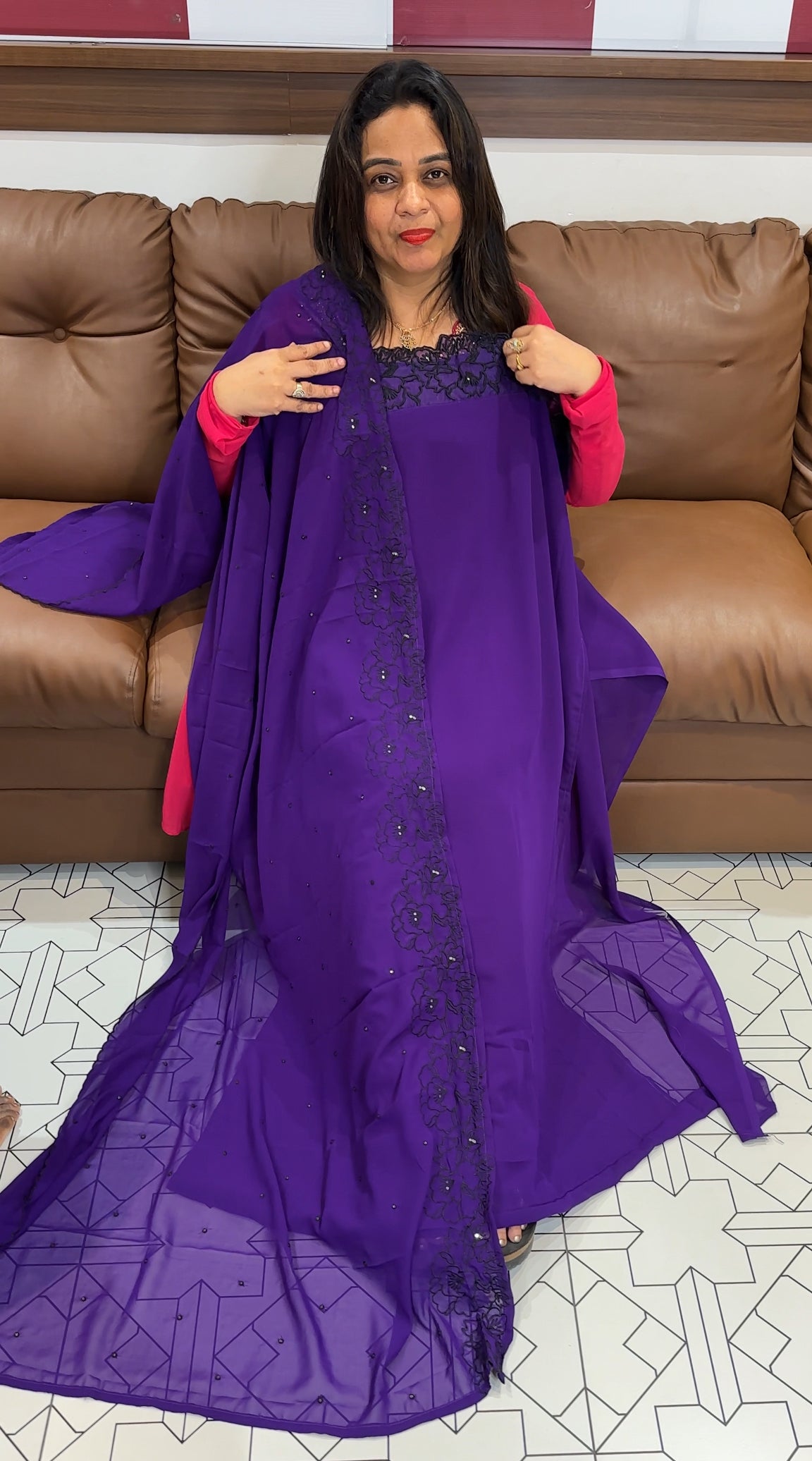 FAUX GEORGETTE UNSTITCHED SALWAR SUITS - IHA 23527