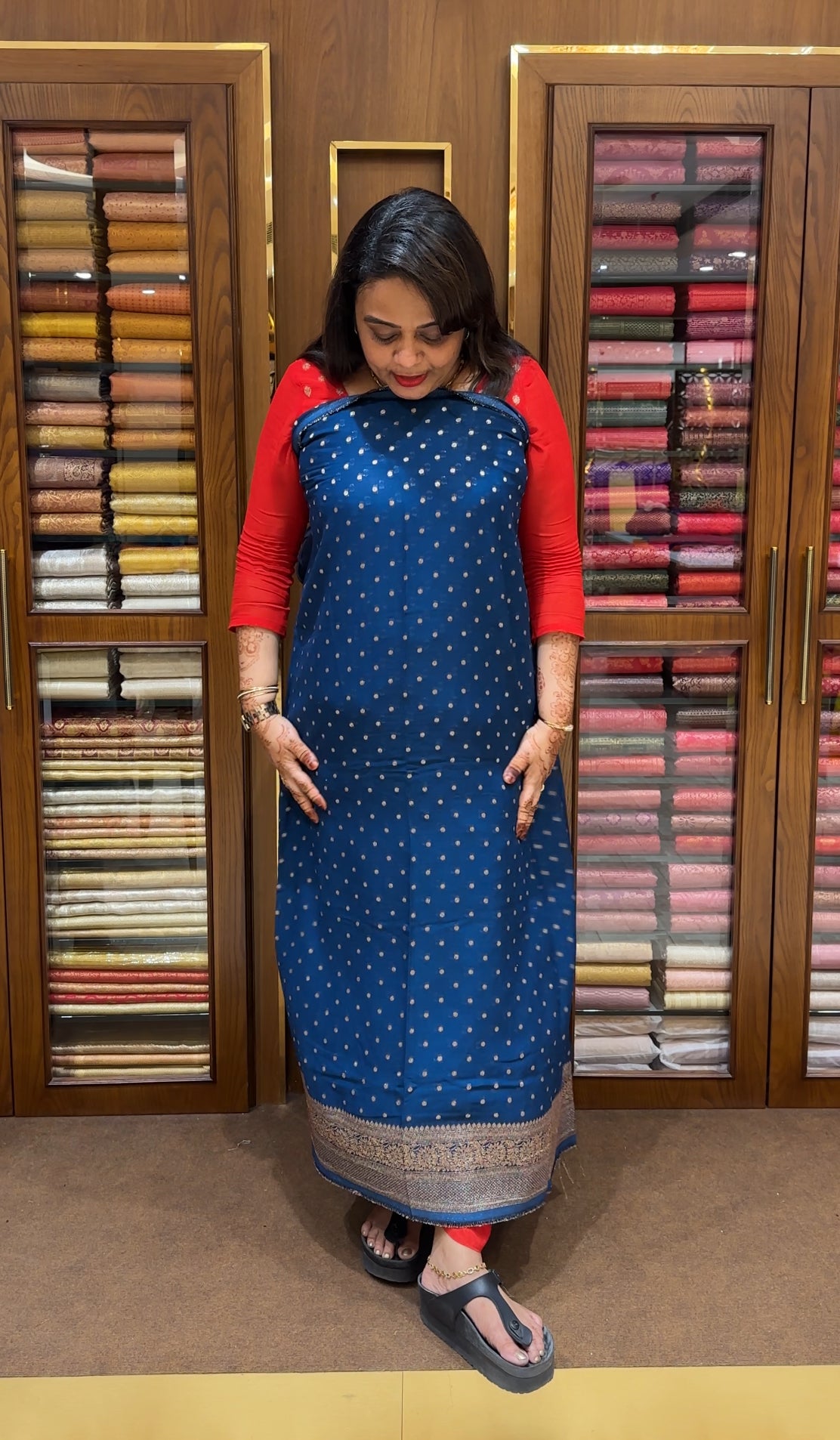VISCOSE BANARASI UNSTITCHED SALWAR SUITS - IHA 23695