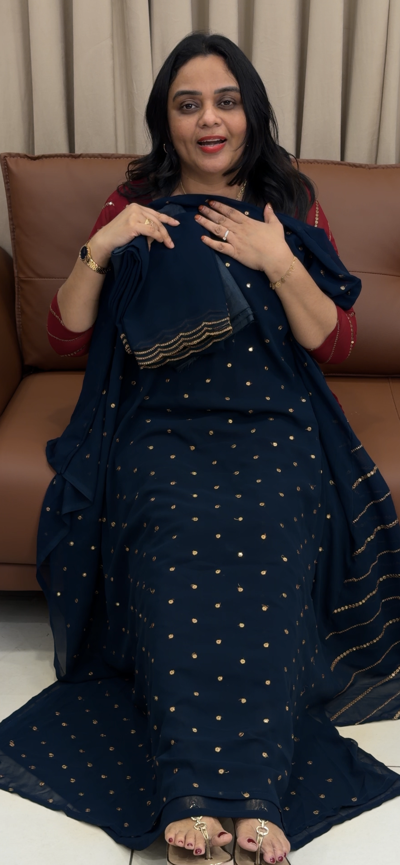 FAUX GEORGETTE UNSTITCHED SALWAR SUITS - IHA 33345