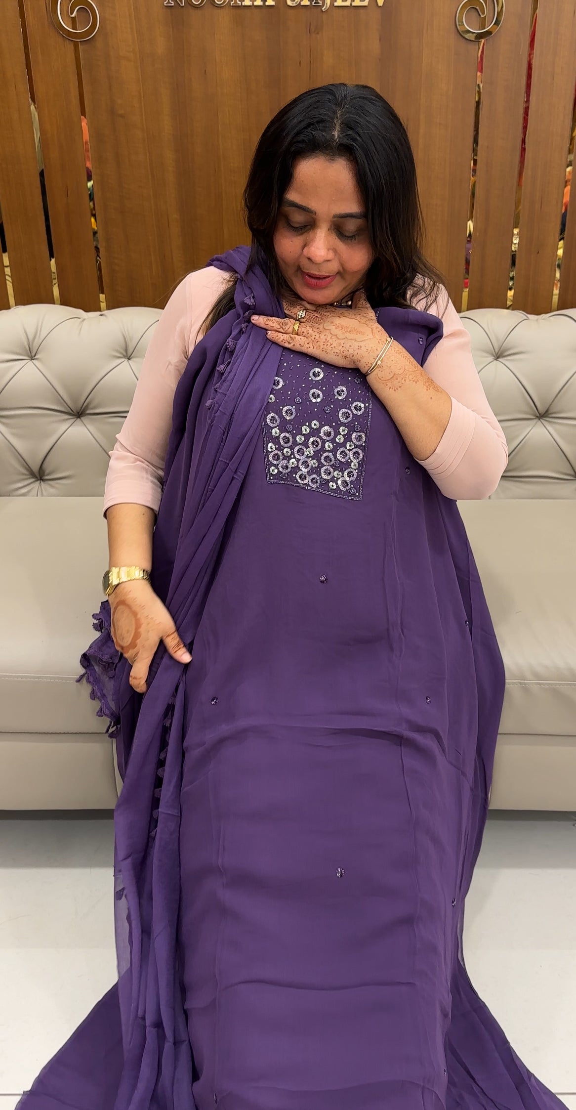 VISCOSE GEORGETTE UNSTITCHED SALWAR SUITS - IHA 27487