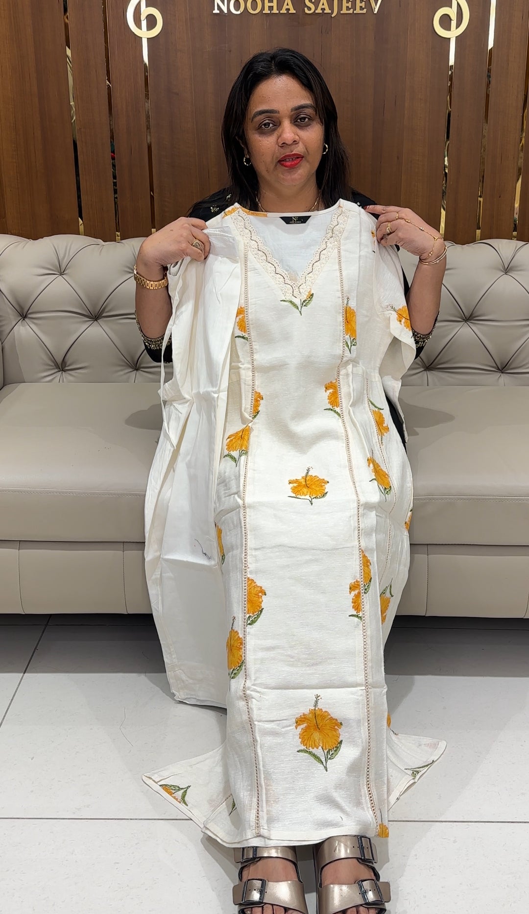 PRINTED LINEN TOP AND BOTTOM - IHA 24648