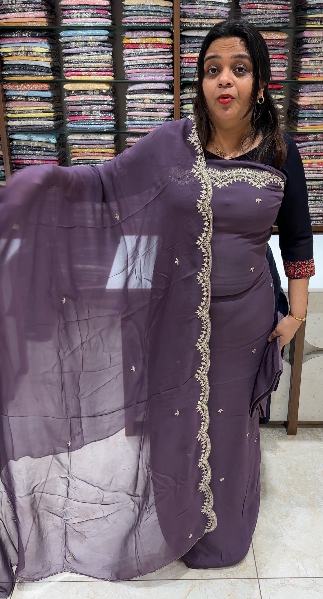 PREMIUM UNSTITCHED SALWAR SUITS - IHA 23040