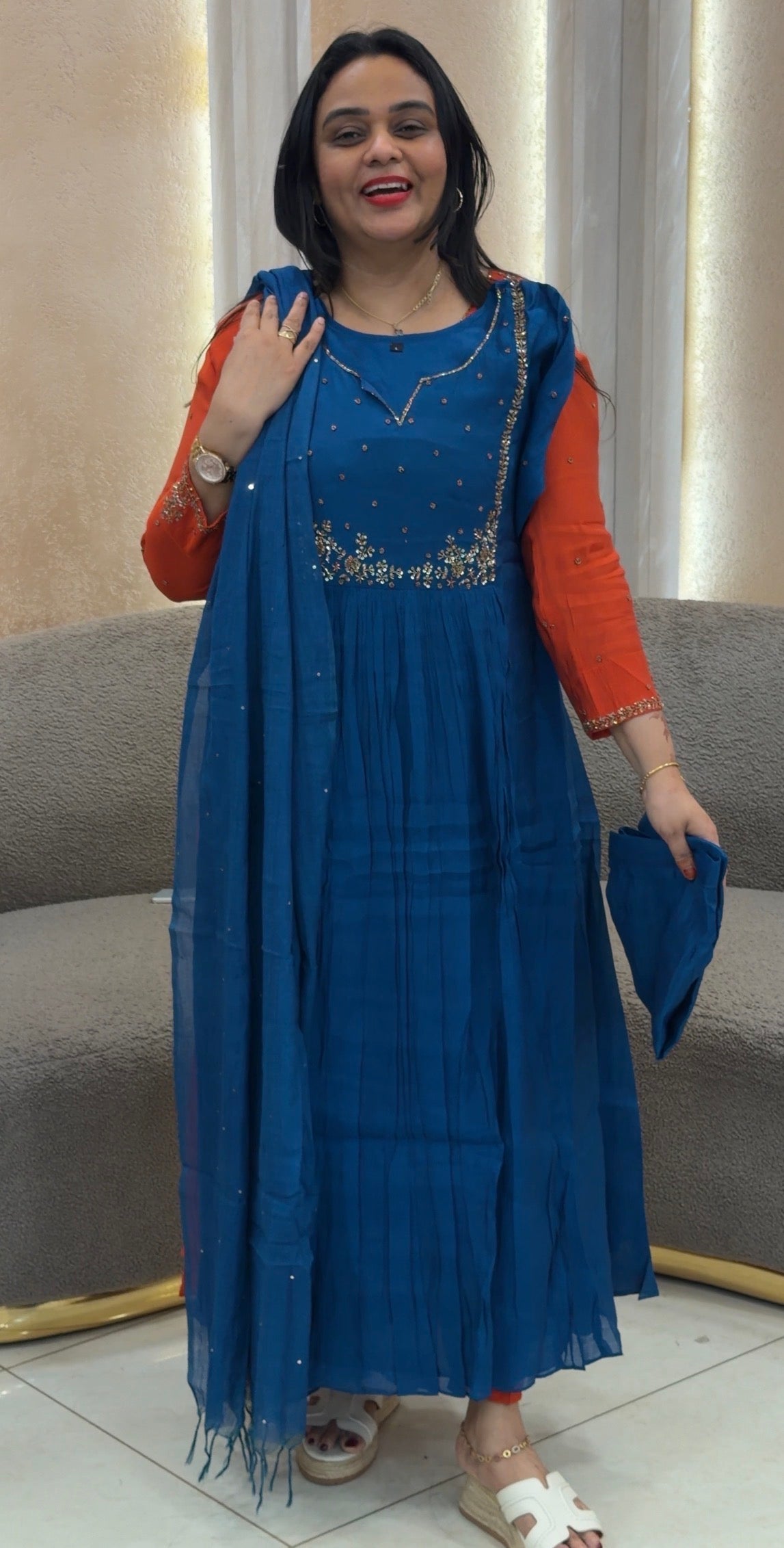 MUL CHANDERI TOP,BOTTOM AND DUPATTA - IHA 33157