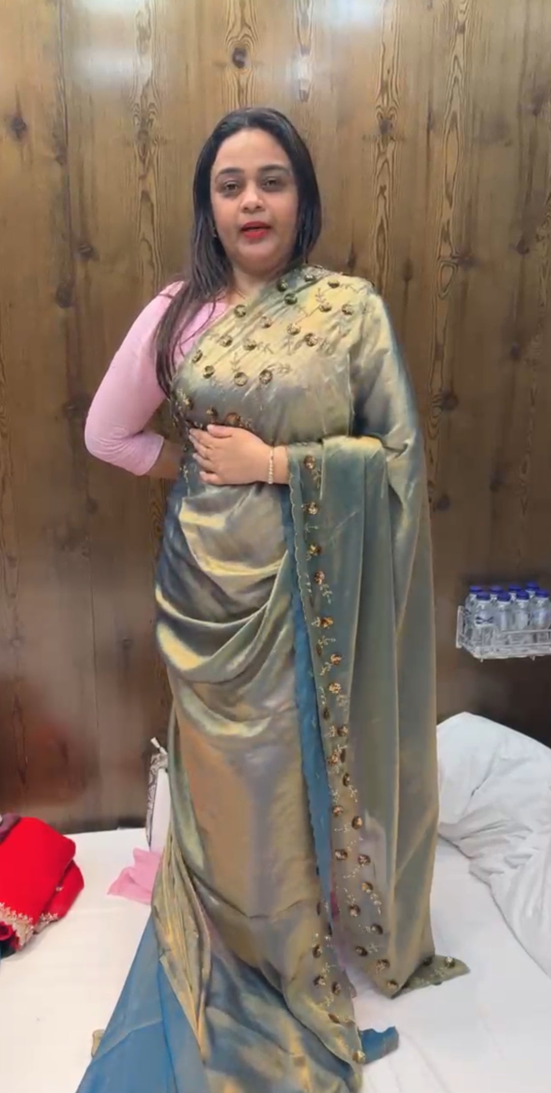 ORGANZA SAREES- IHA 22648