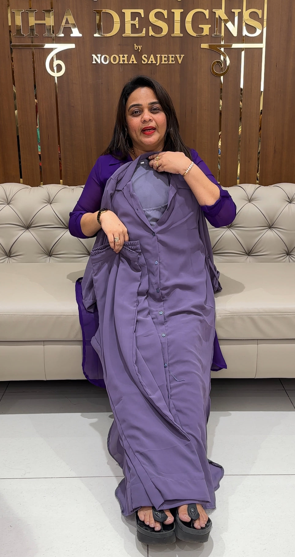 IHA'S IN-HOUSE GEORGETTE CO-ORDS SETS - IHA 23431