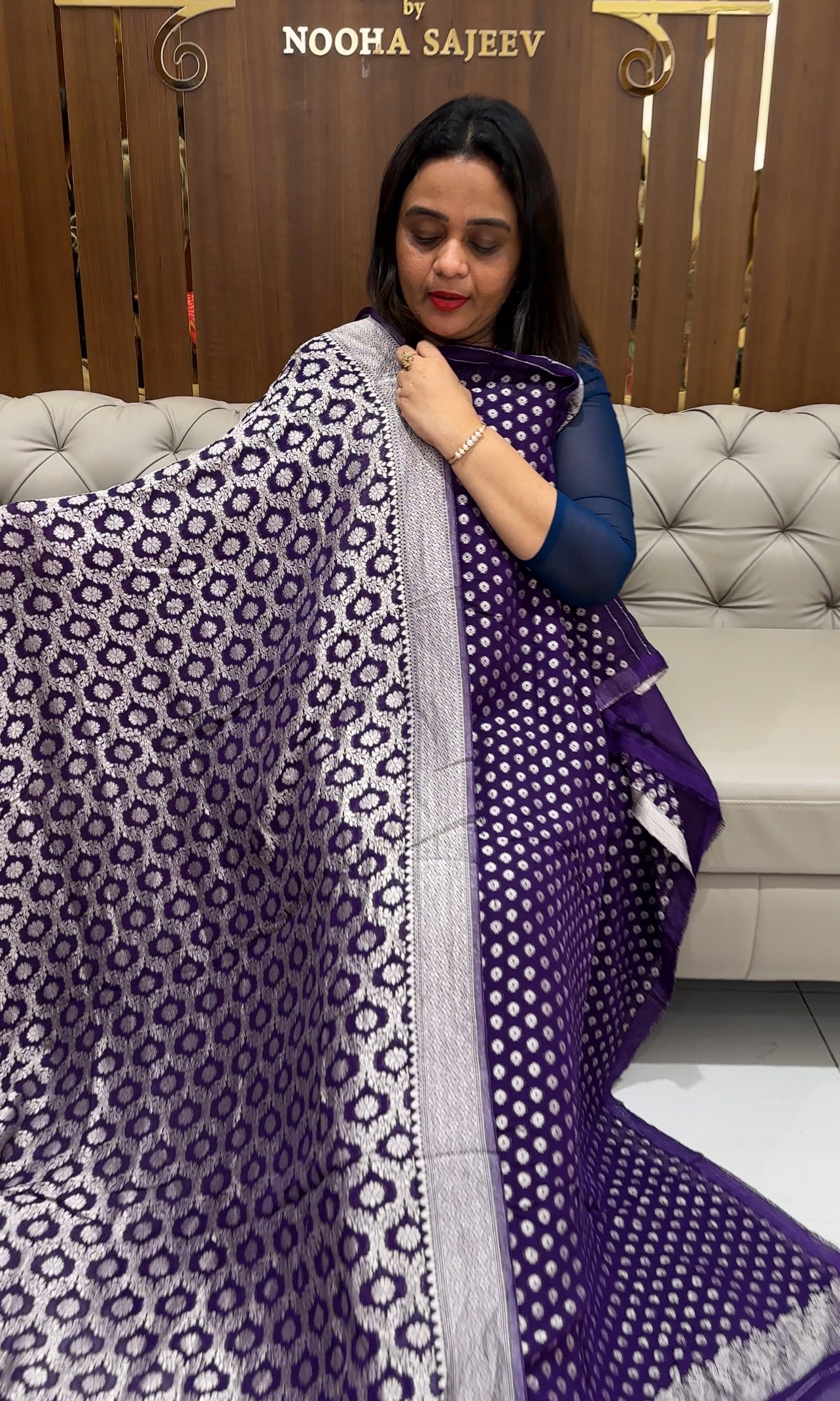VISCOSE GEORGETTE UNSTITCHED SALWAR SUITE SUITE - IHA 23311