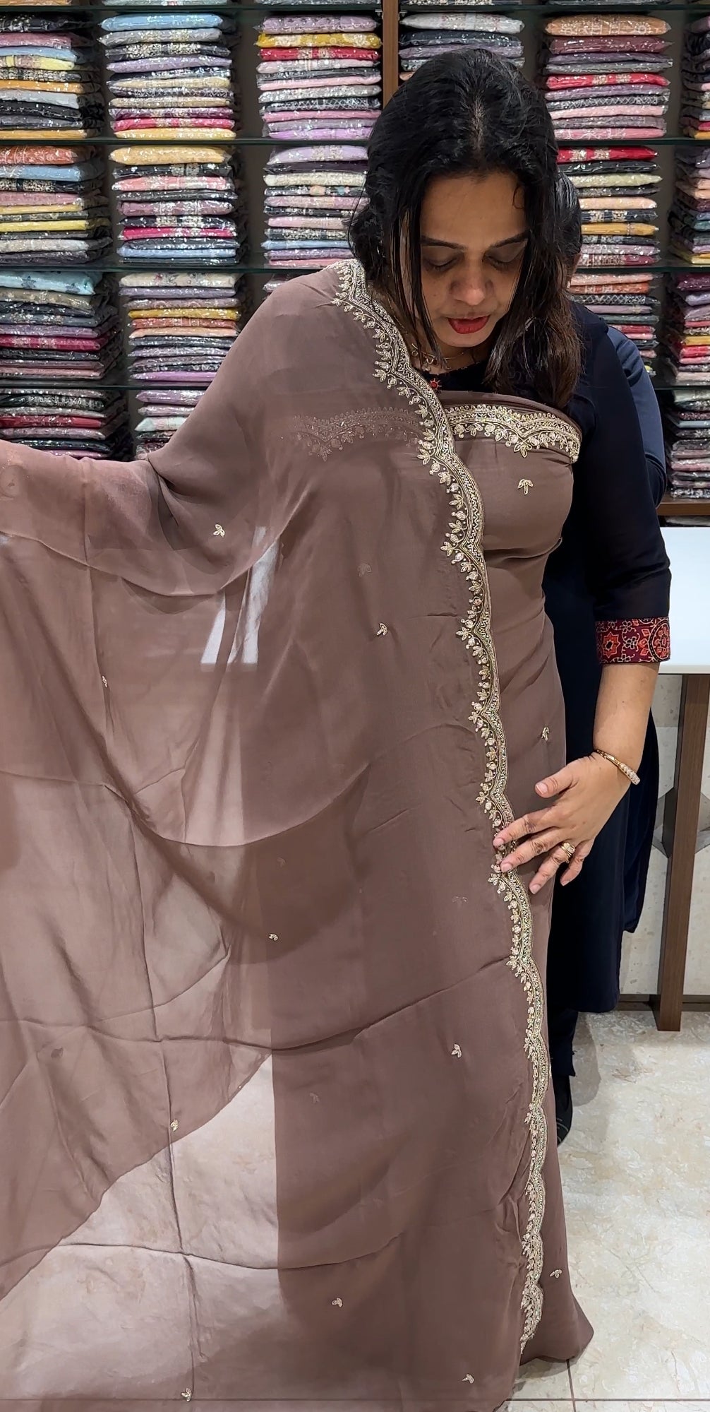 PREMIUM UNSTITCHED SALWAR SUITS - IHA 23040