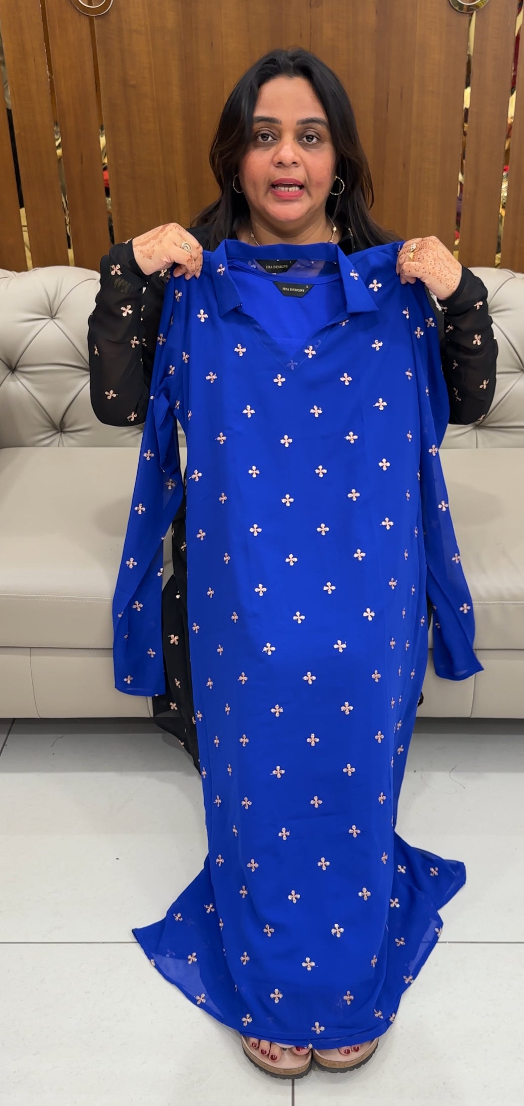 IHA'S IN-HOUSE GEORGETTE ALINE TOPS - IHA 27456