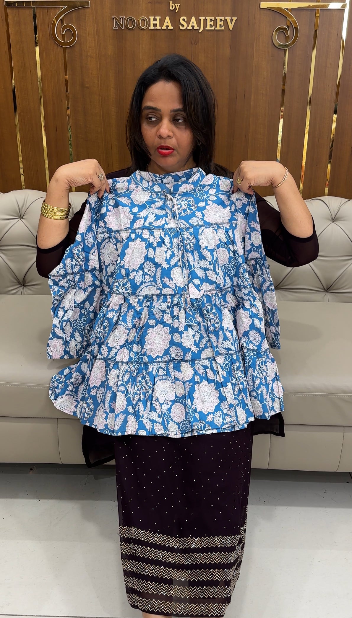 PRINTED SHORT TOPS - IHA 25644