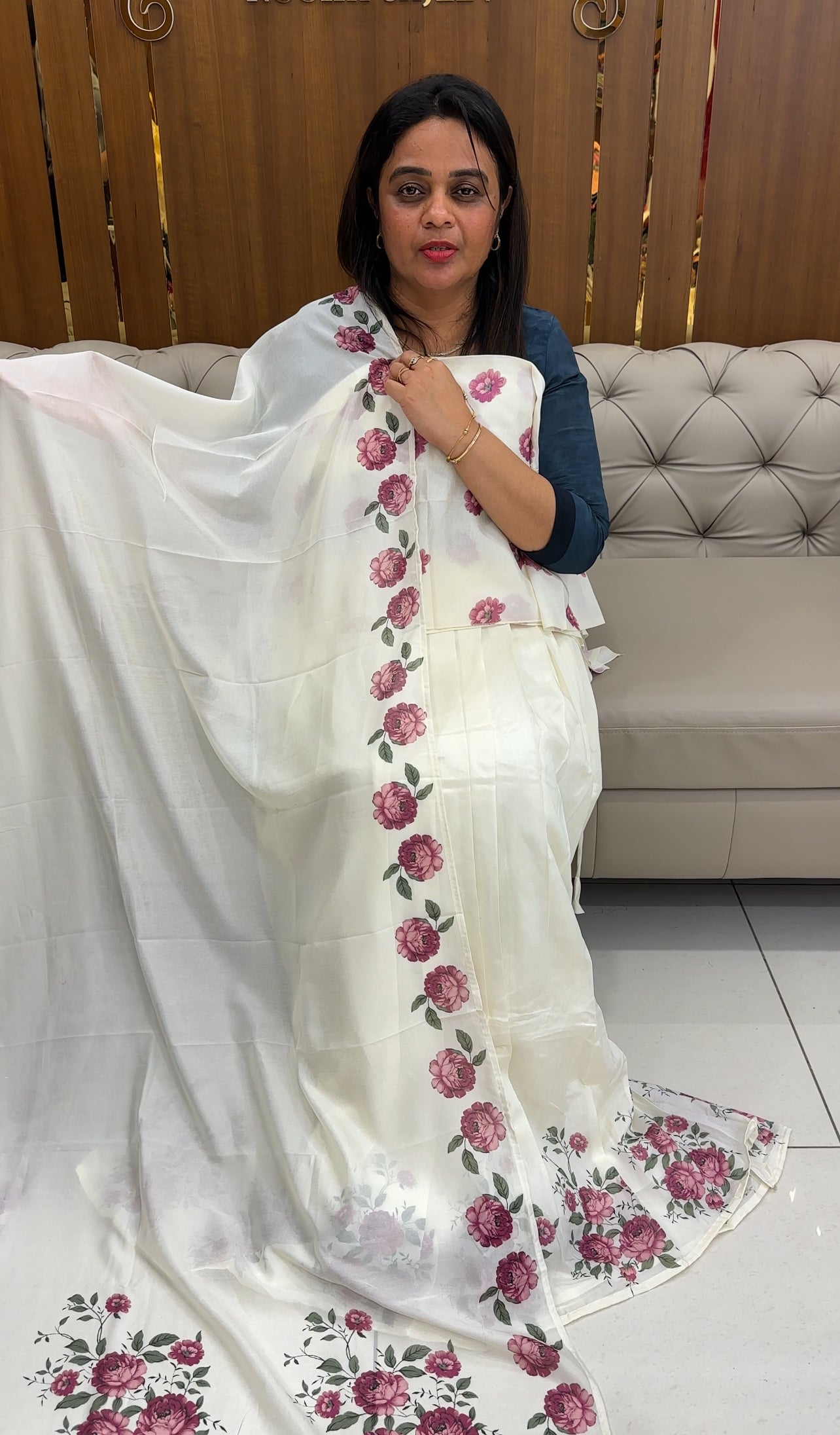 SEMI RAW SILK SEMI STITCHED DHAVANI SETS - IHA 25961