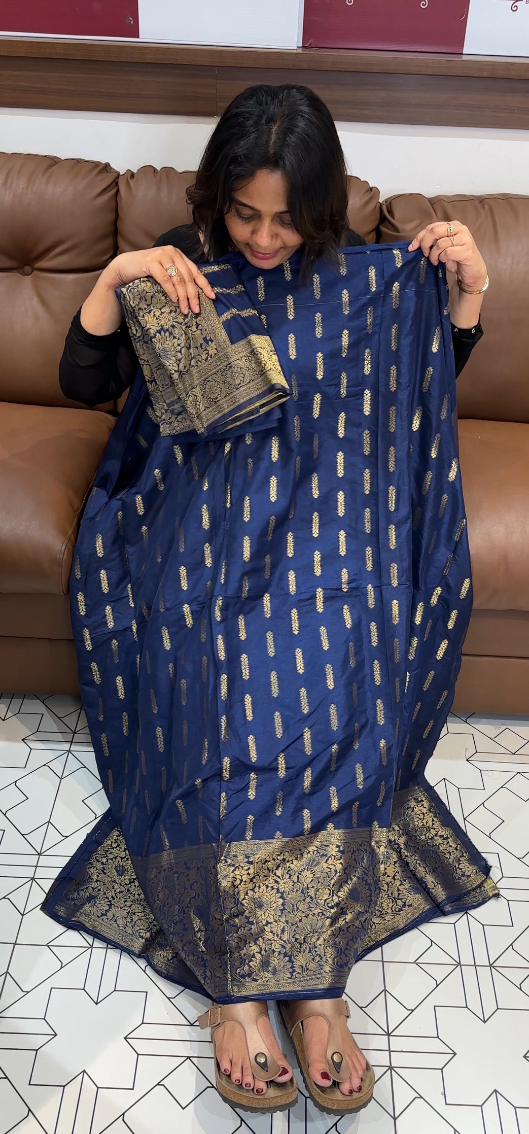 SEMI BANARASI UNSTITCHED SALWAR SUITS - IHA 26181
