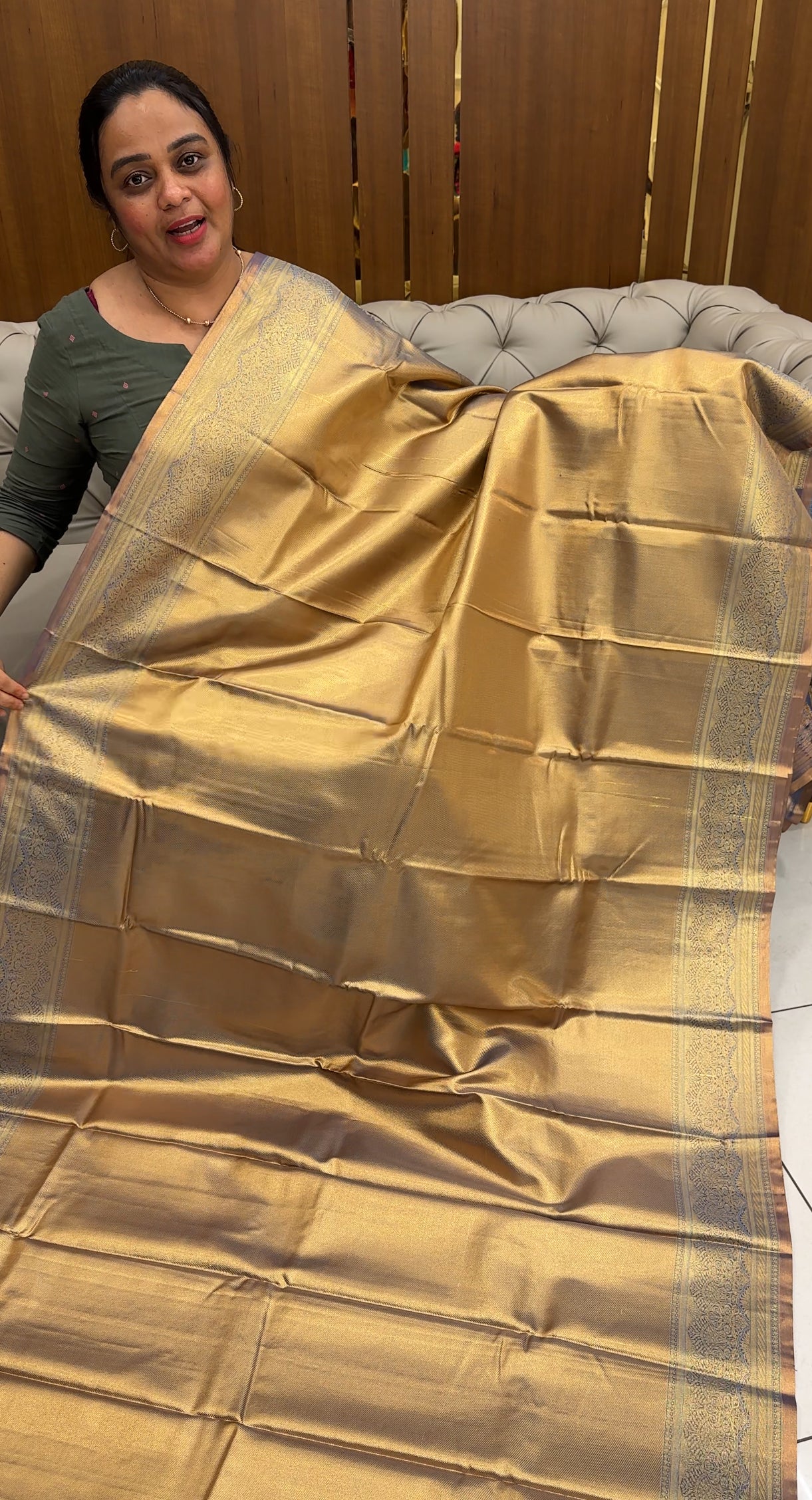 DESIGNER TISSUE KANCHIPURAM SILK SAREES - IHA 27614