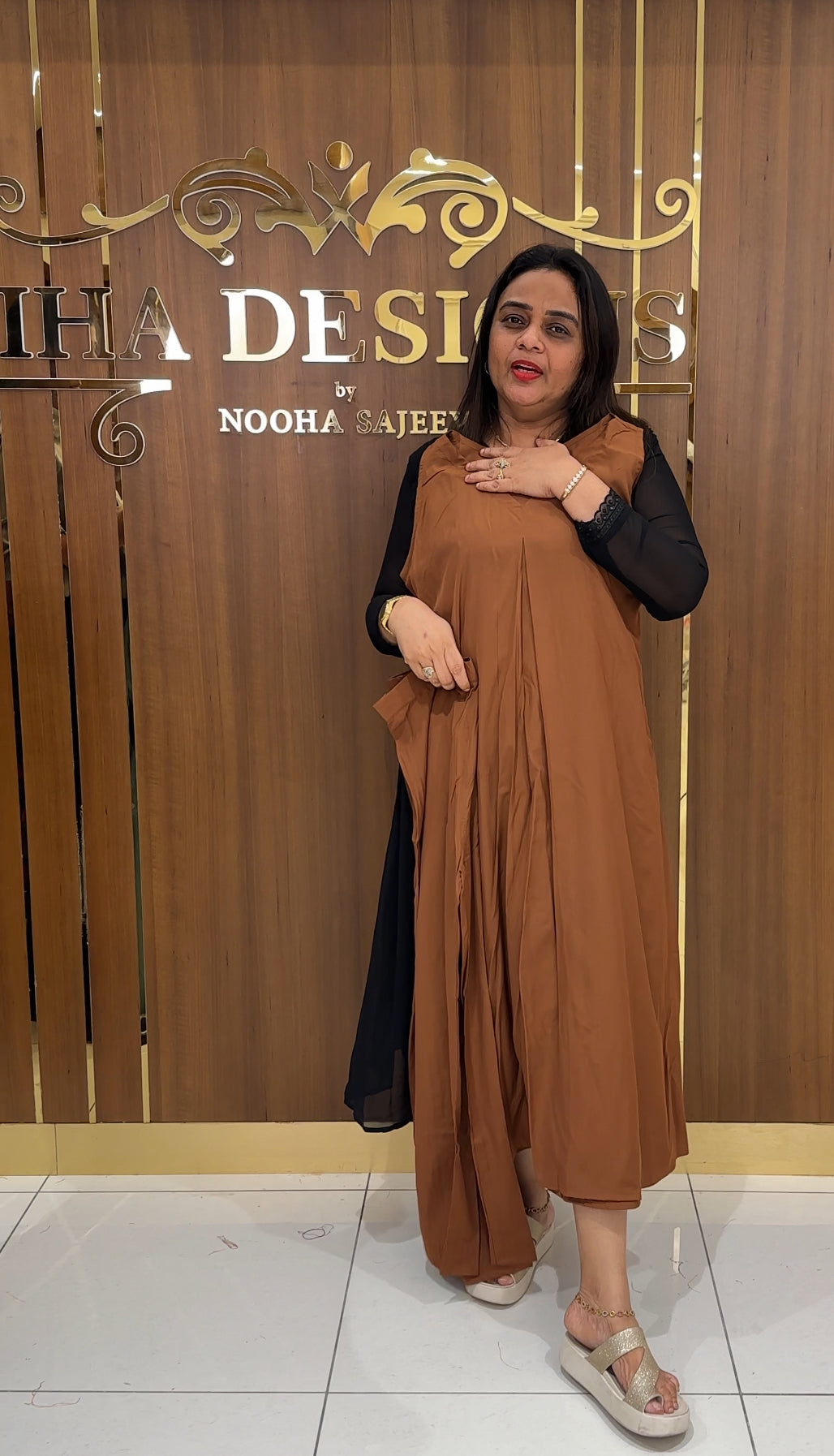 COTTON LONG ALINE TOP AND BOTTON - IHA 23108