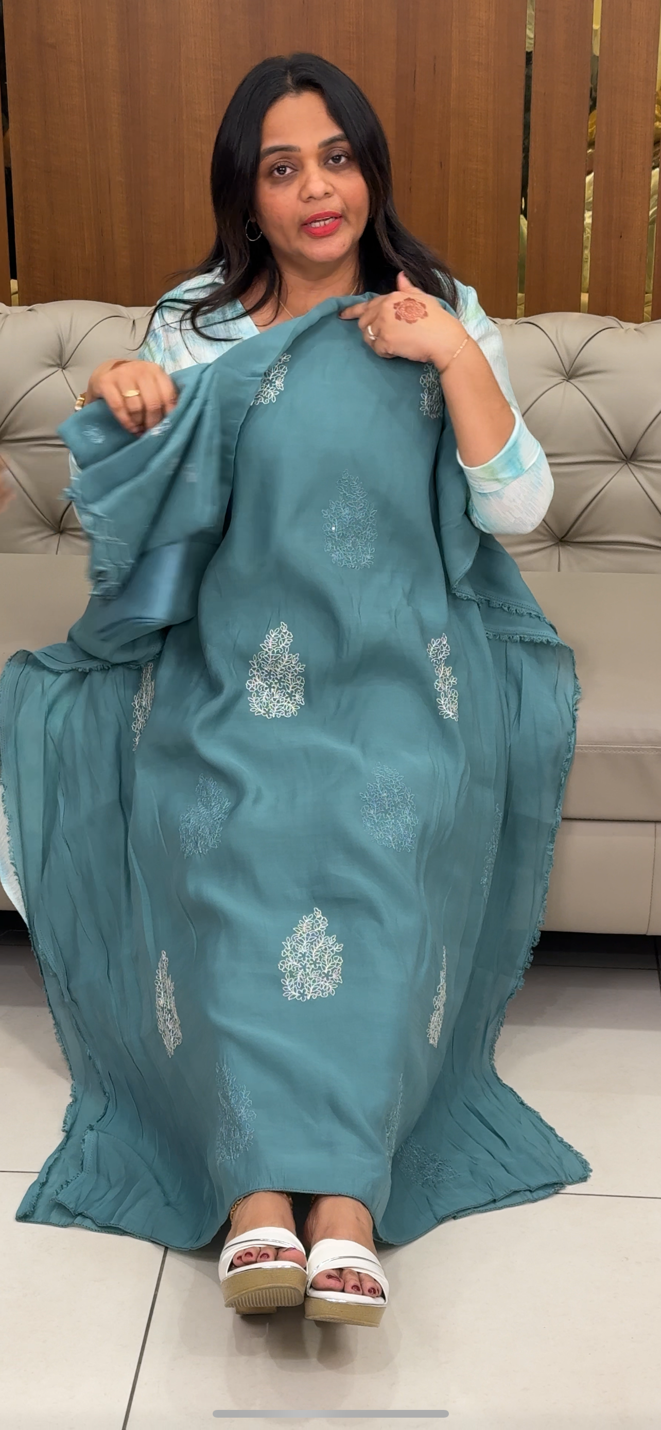 FORWARD MUL CHANDERI UNSTITCHED SALWAR SUITS - IHA 30530