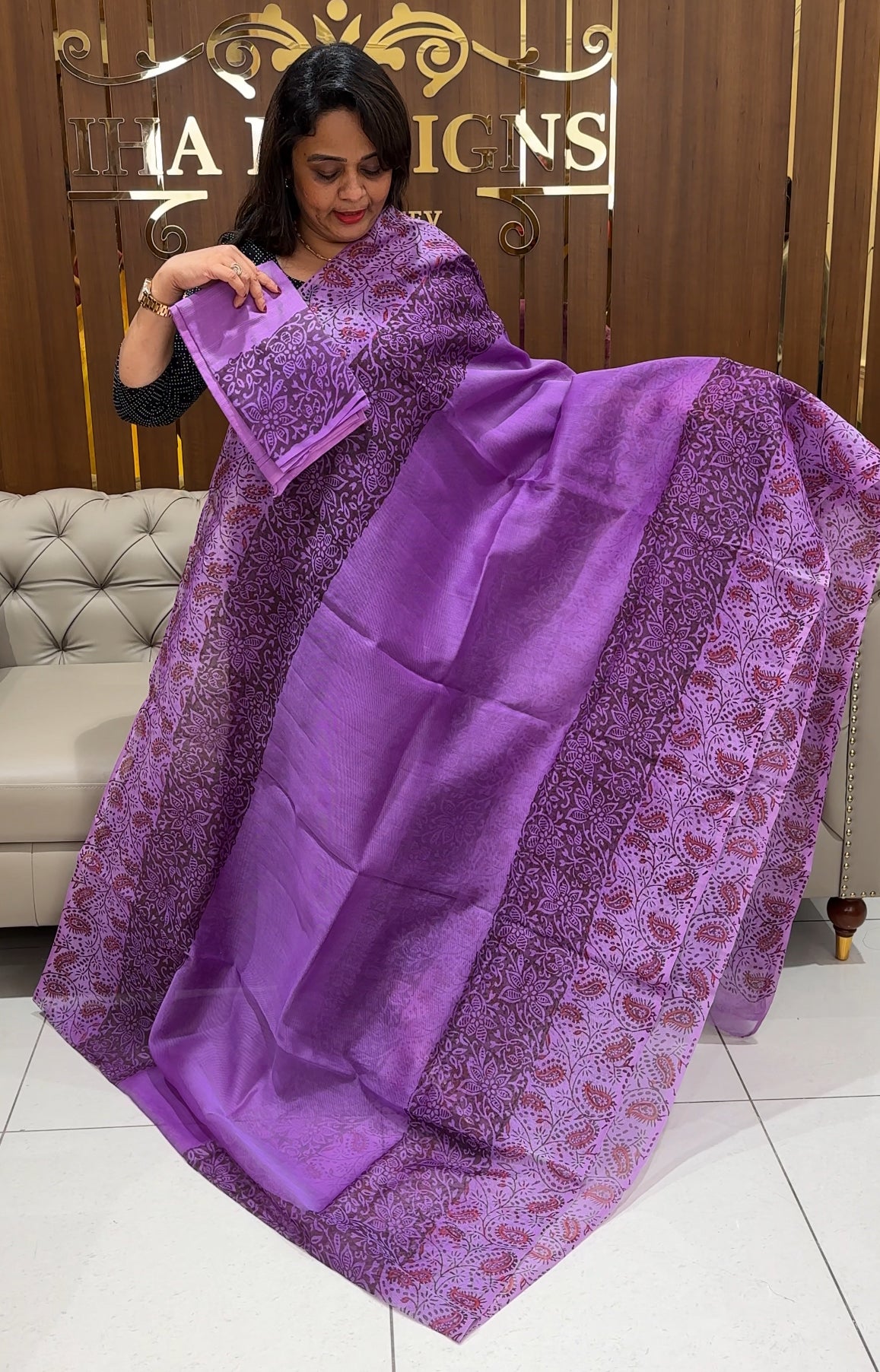 NET KOTA SAREES - IHA 24197