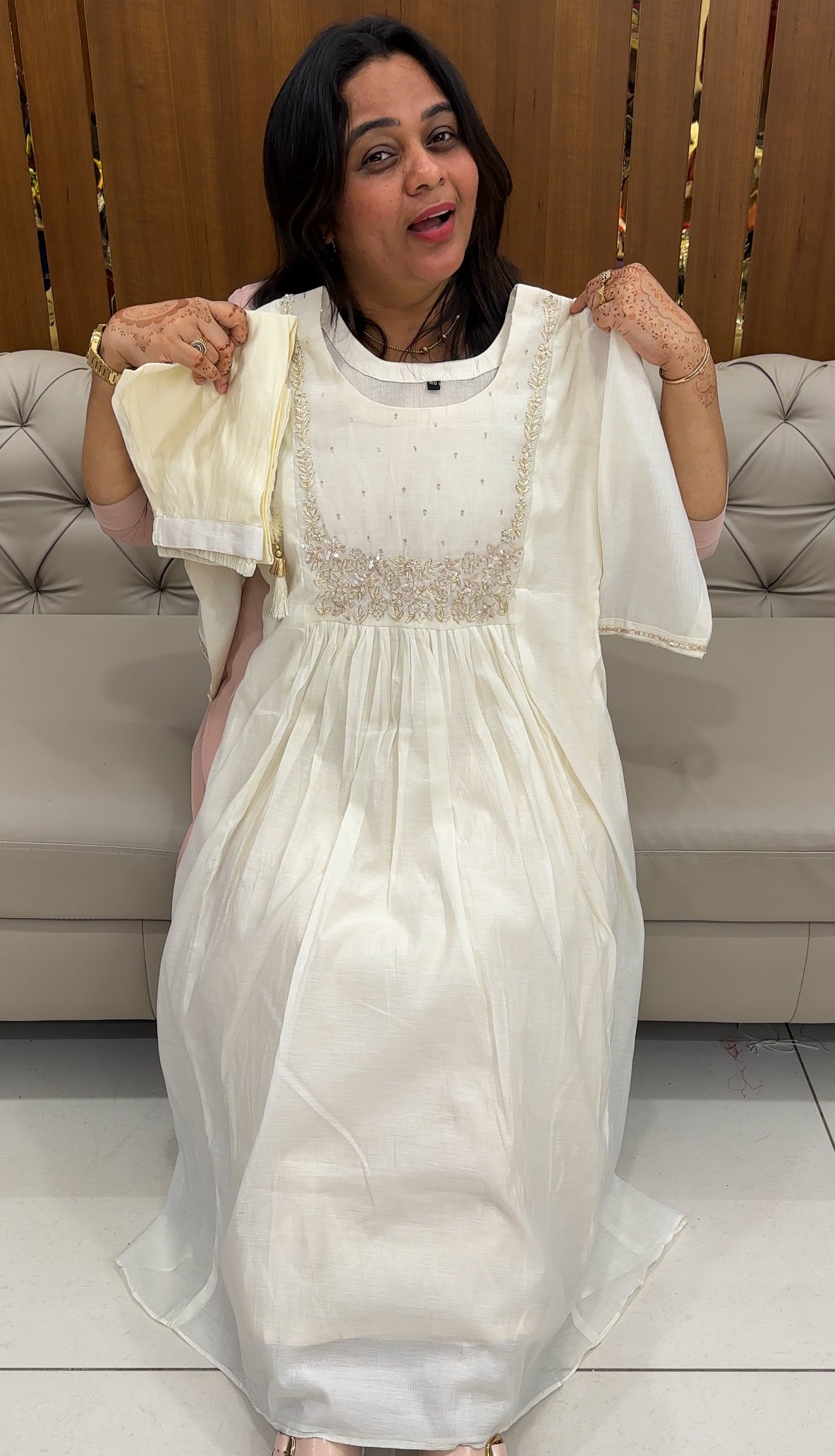 MUL CHANDERI TOP, BOTTOM AND DUPATTA - IHA 27584