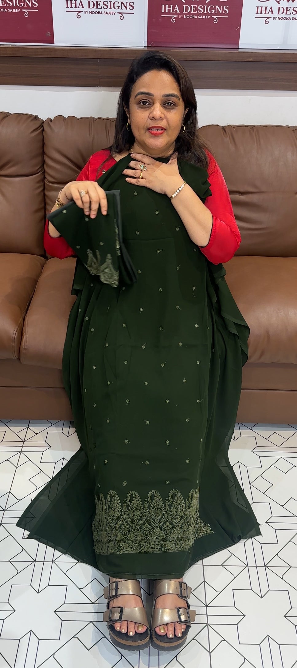 FAUX GEORGETTE UNSTITCHED SALWAR SUITS - IHA 23555