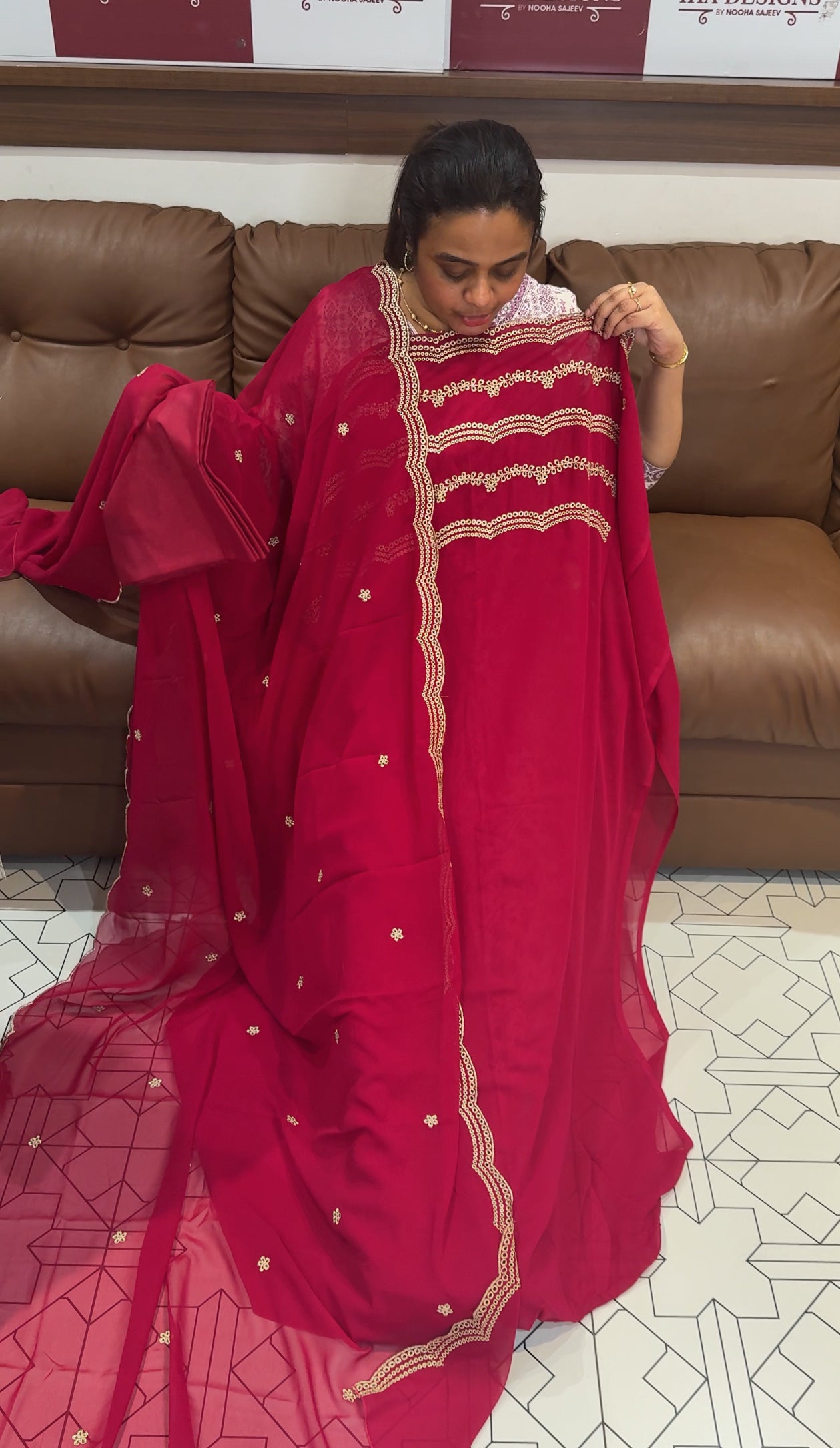FAUX GEORGETTE UNSTITCHED SALWAR SUITS - IHA 26418
