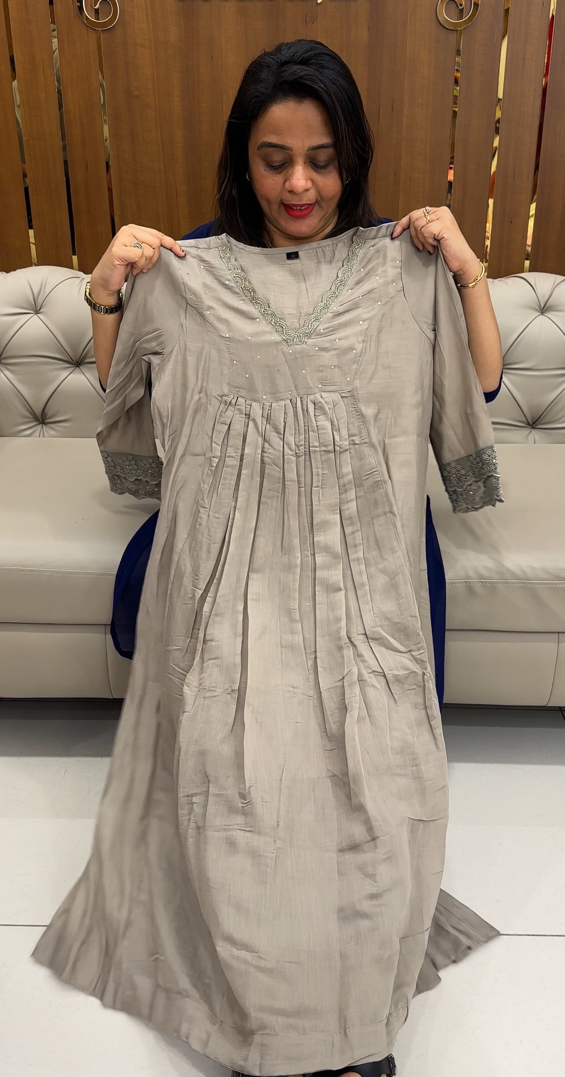 MALAI CHANDERI LONG TOPS - IHA 25863