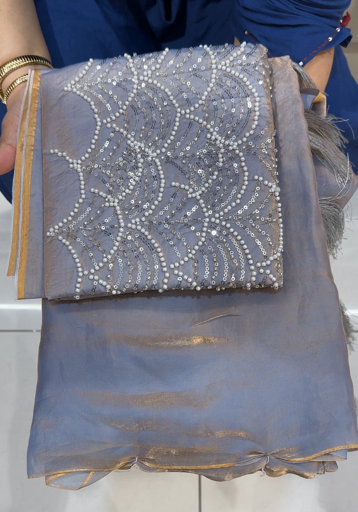 DESIGNER HAND WORKED SAREES - IHA 25964