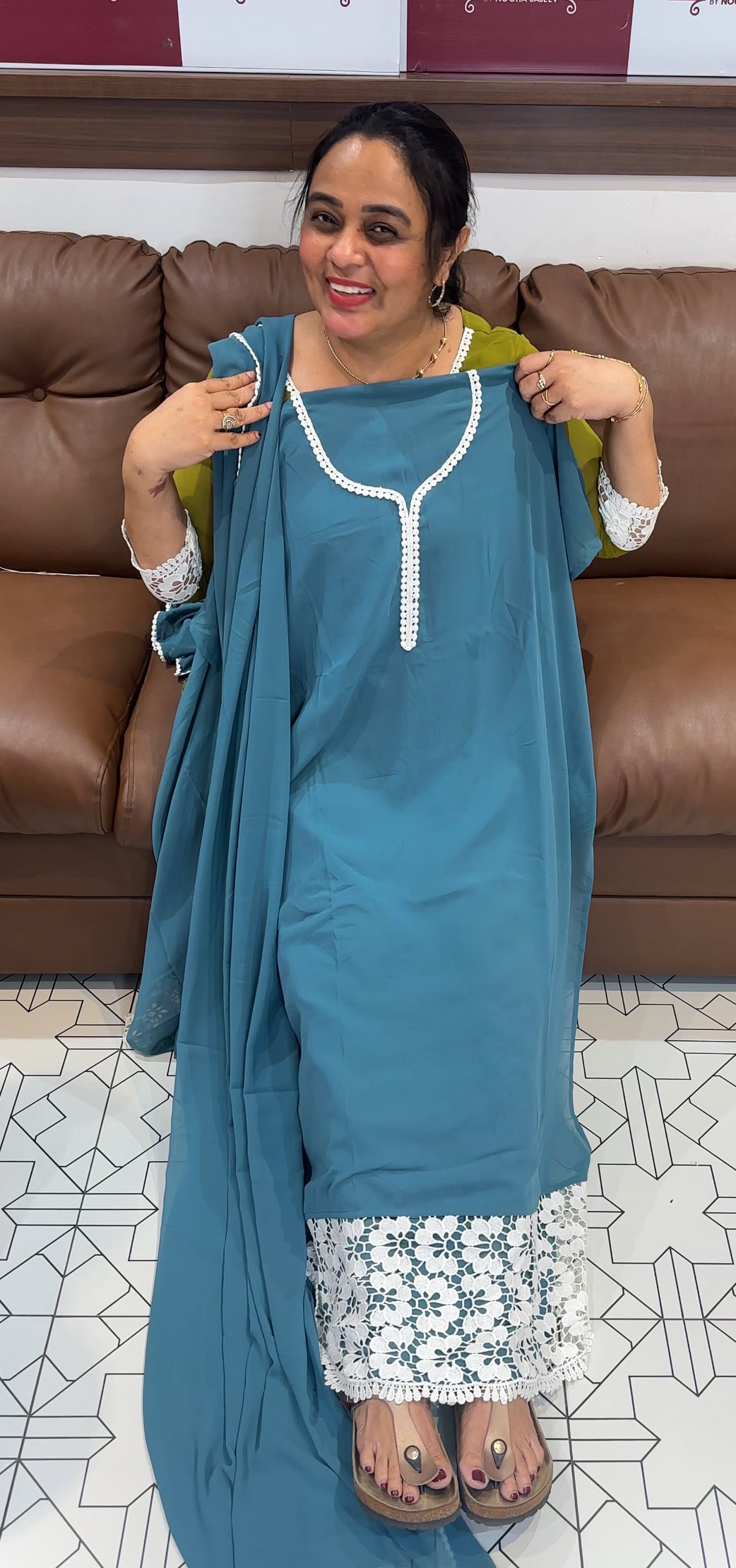 GEORGETTE UNSTITCHED SALWAR SUITS - IHA 27070