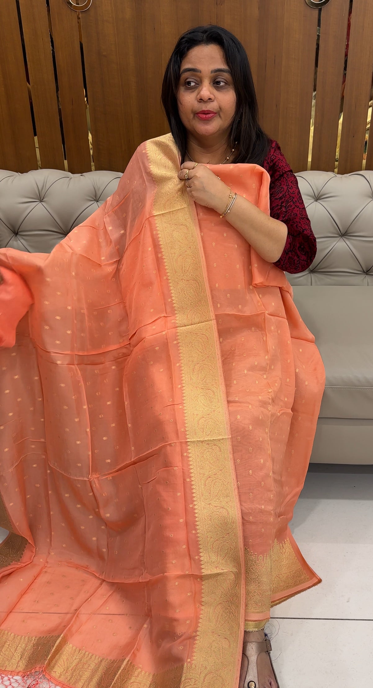 VISCOSE ORGANSA UNSTITCHED SALWAR SUITS - IHA 26394