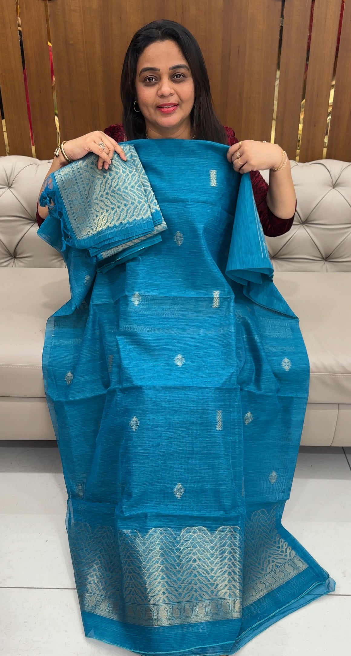 SEMI DUPION UNSTITCHED SALWAR SUITS - IHA 26381