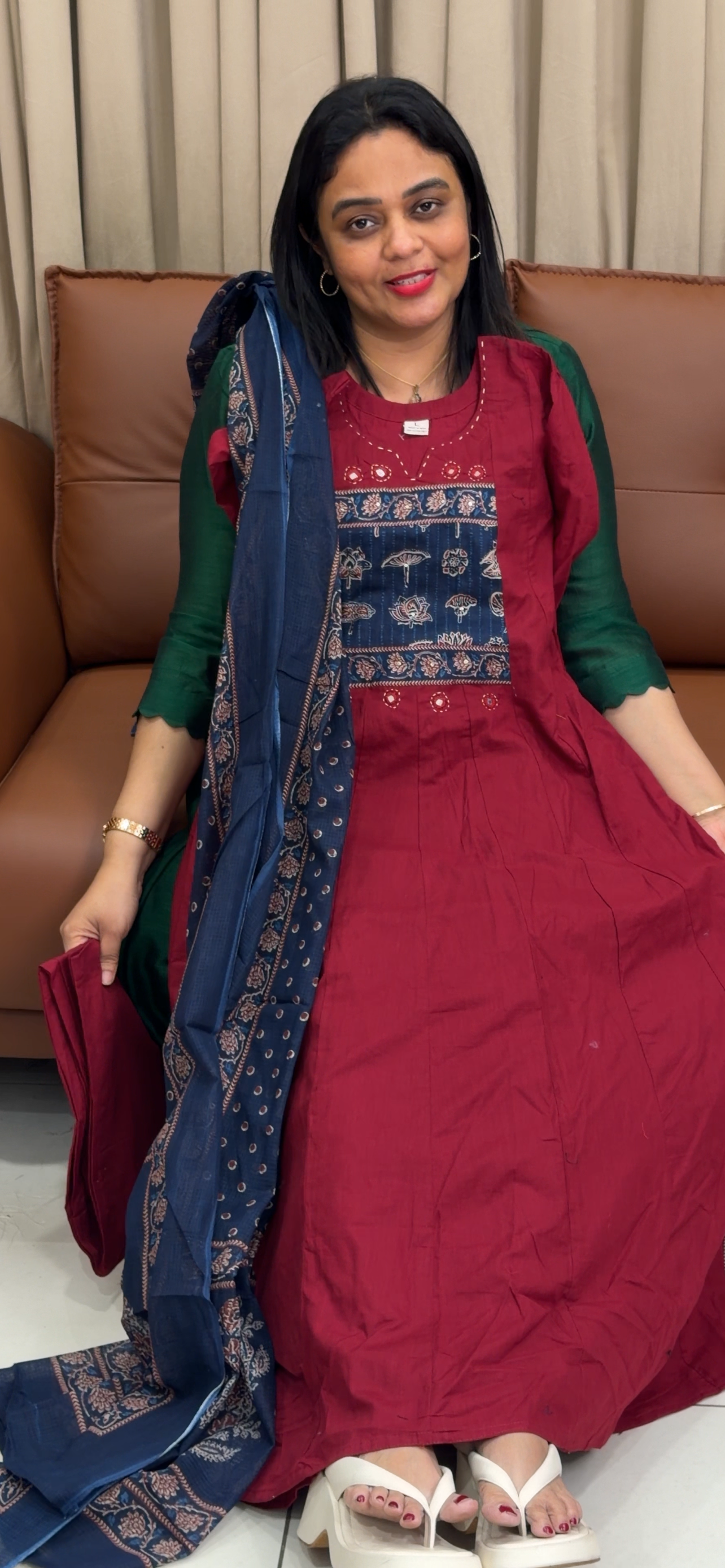 ANARKALI TOP, BOTTOM AND DUPATTA - IHA 33797
