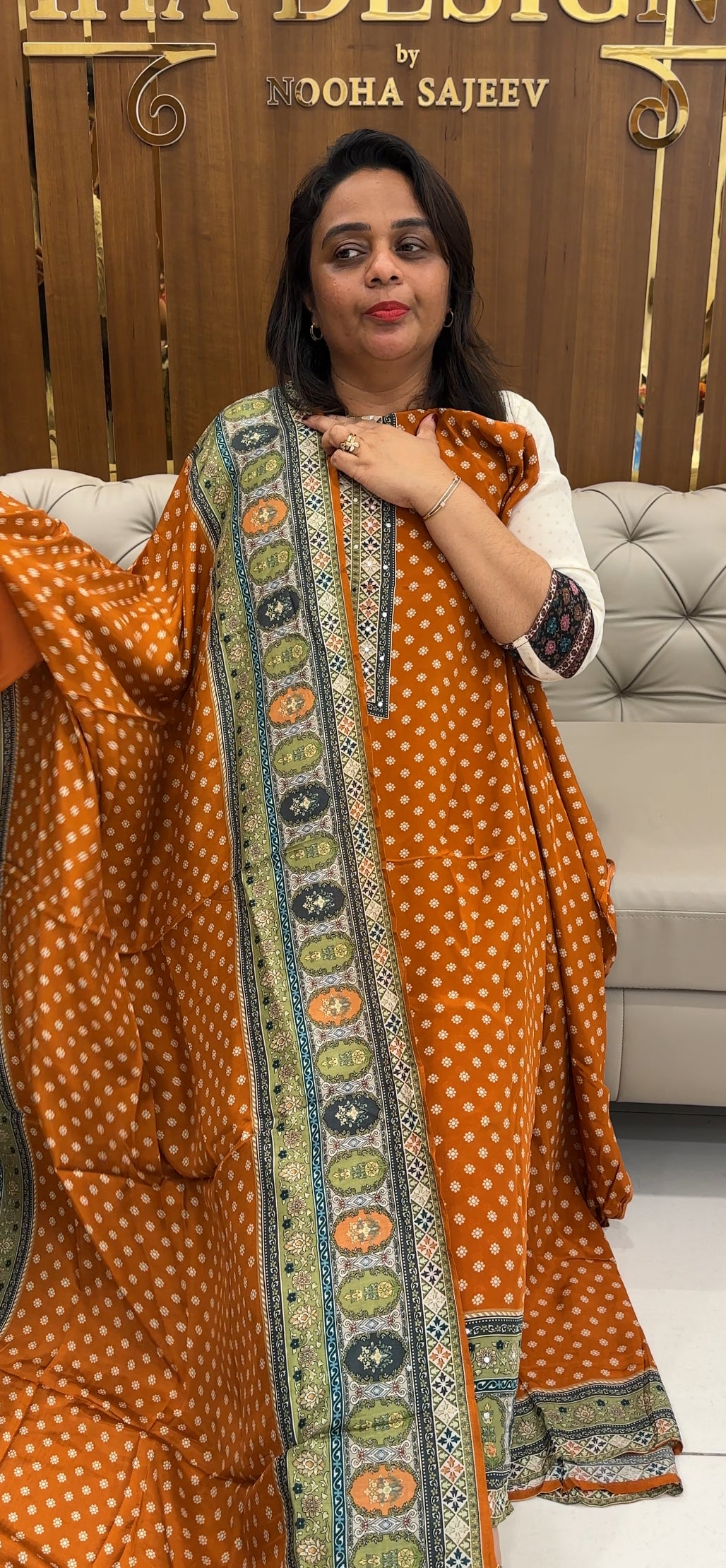 PRINTED CRAPE SILK UNSTITCHED SALWAR SUITS - IHA 25547