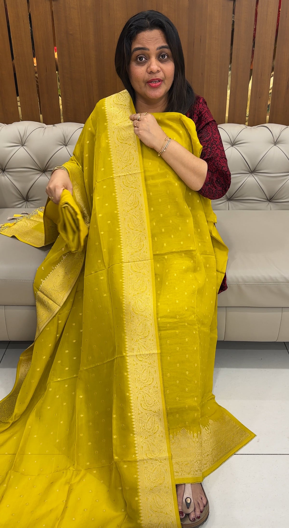 VISCOSE ORGANSA UNSTITCHED SALWAR SUITS - IHA 26394