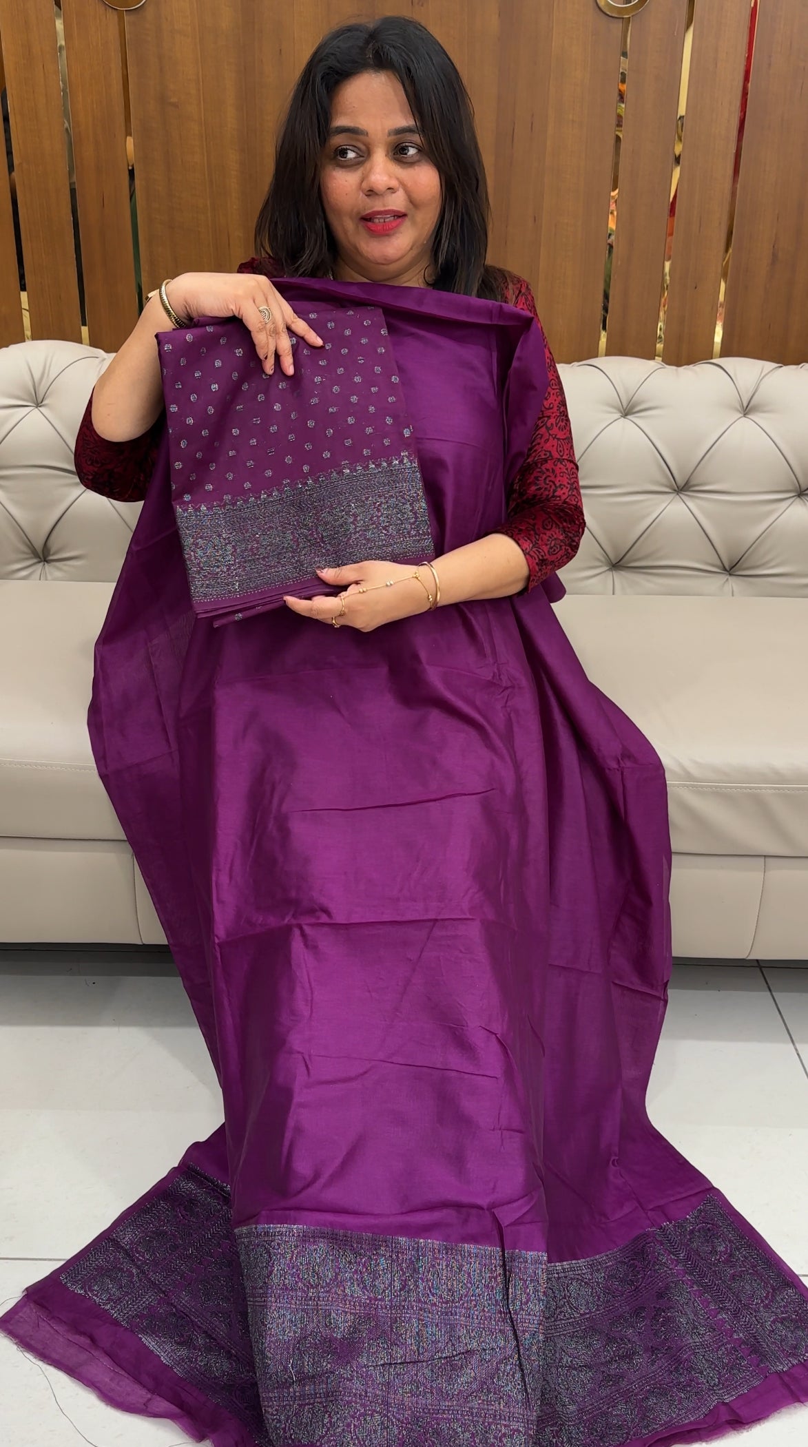 BANARASI UNSTITECHED SALWAR SUITS - IHA 25955