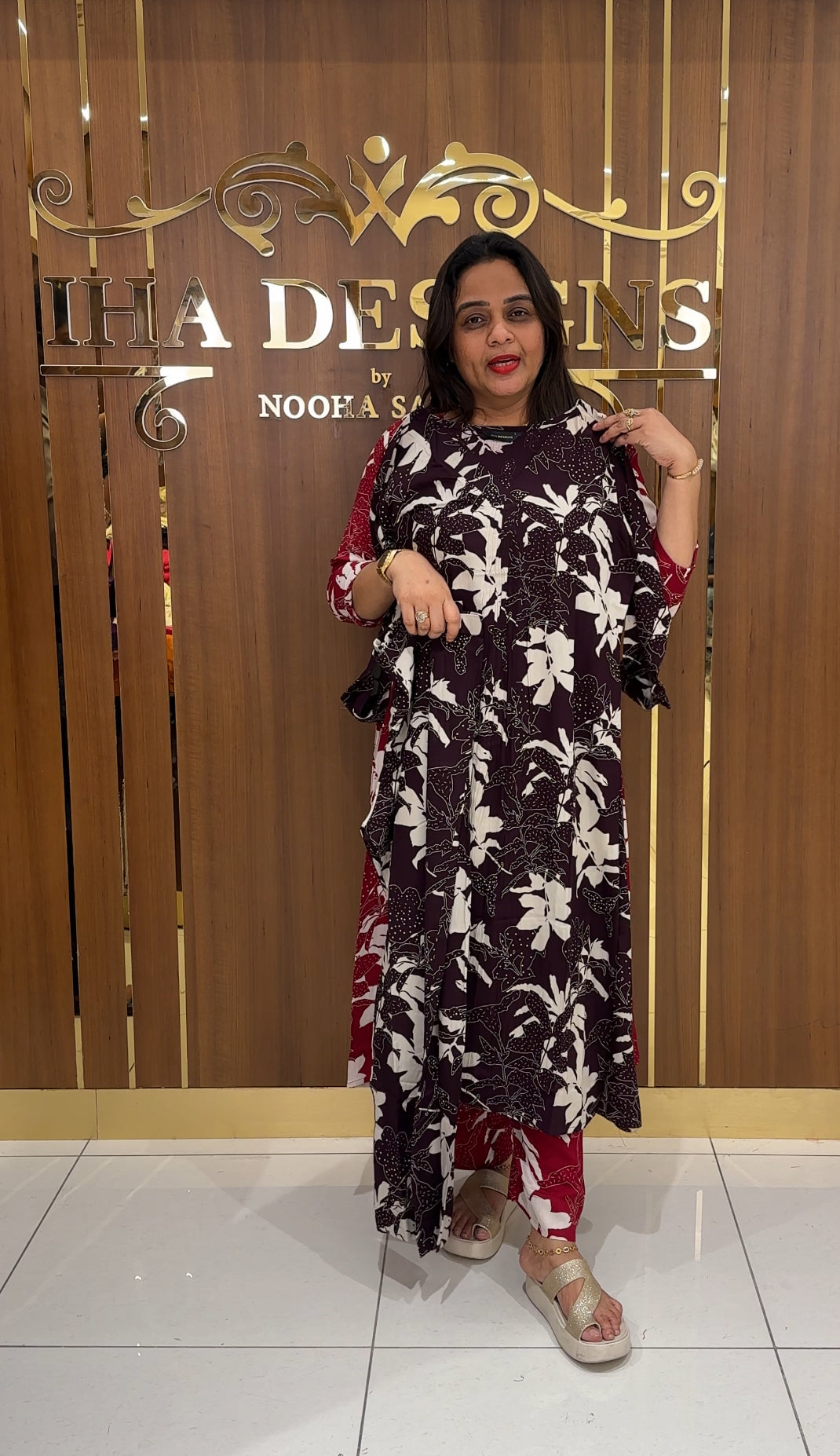 PRINTED RAYON TOP AND BOTTOM - IHA 25770