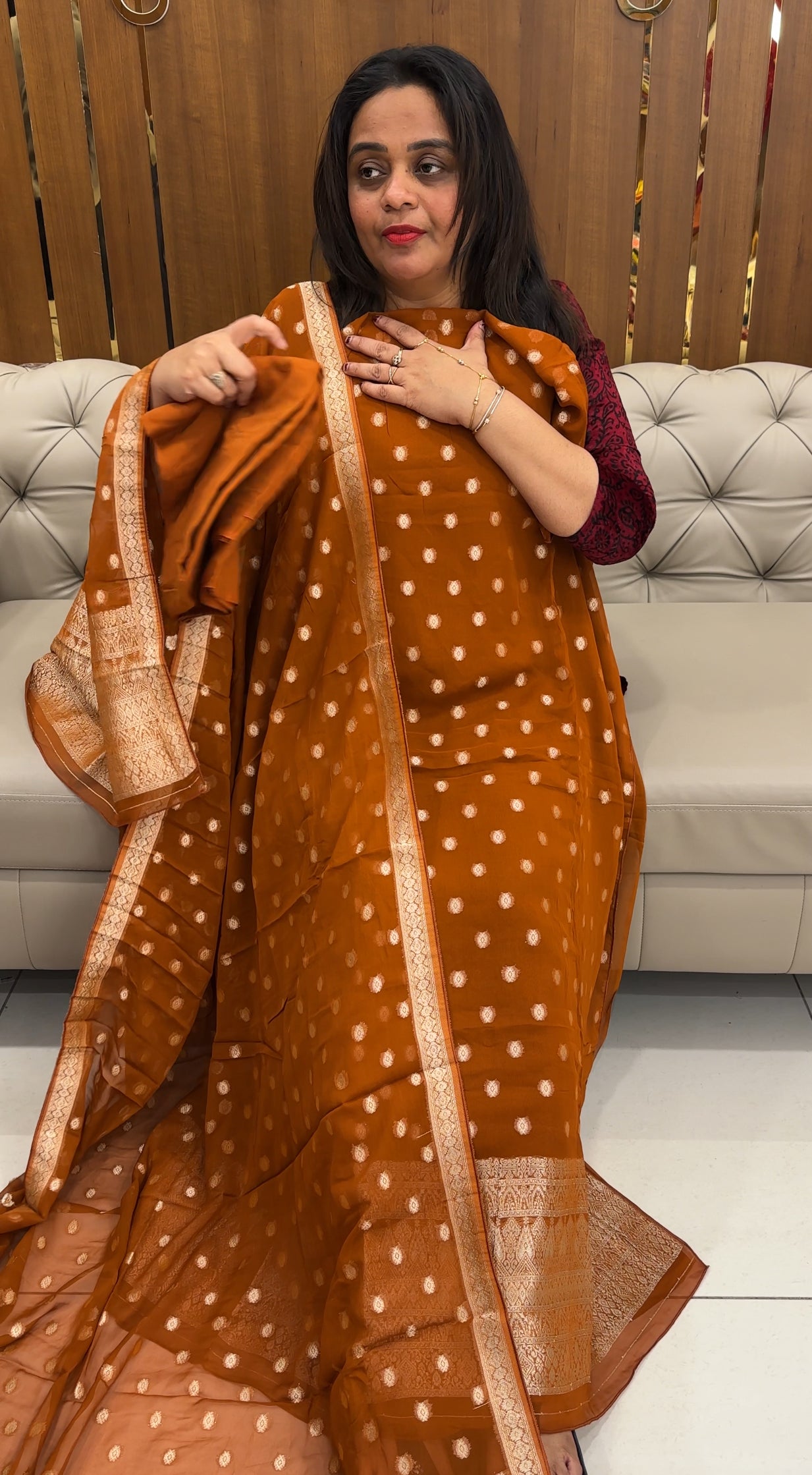 VISCOSE GEORGETTE UNSTITCHED SALWAR SUITS - IHA 26047